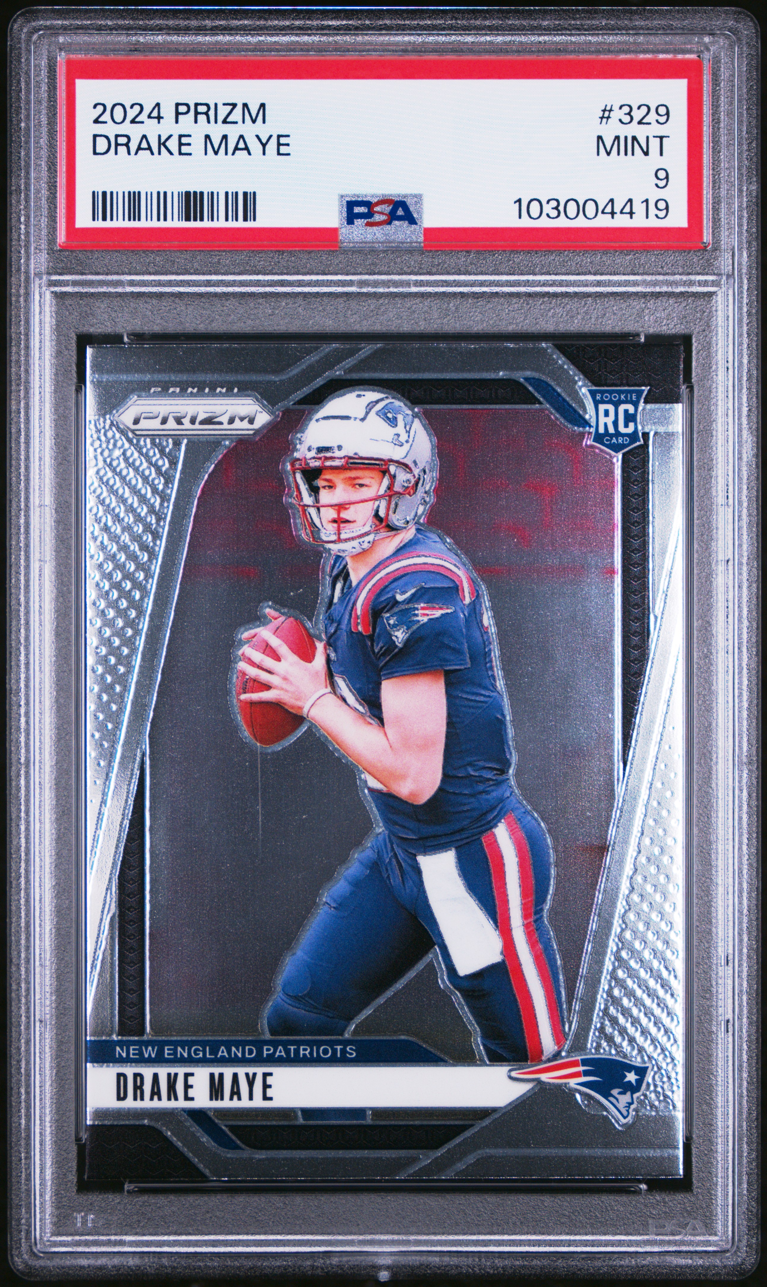 2024 Panini Prizm Drake Maye #329 Mint 9 front