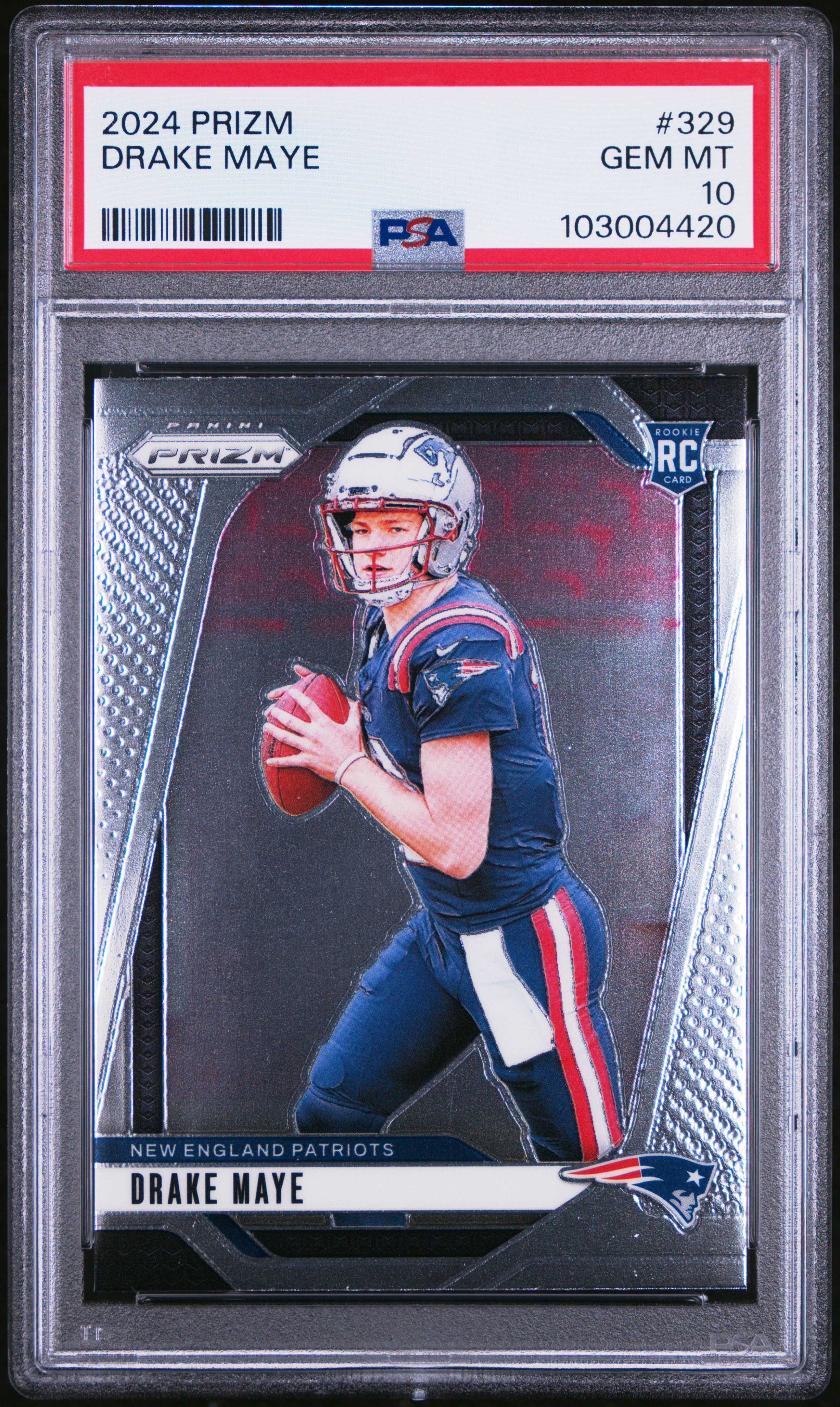 2024 Panini Prizm Drake Maye #329 Gem Mt 10 front