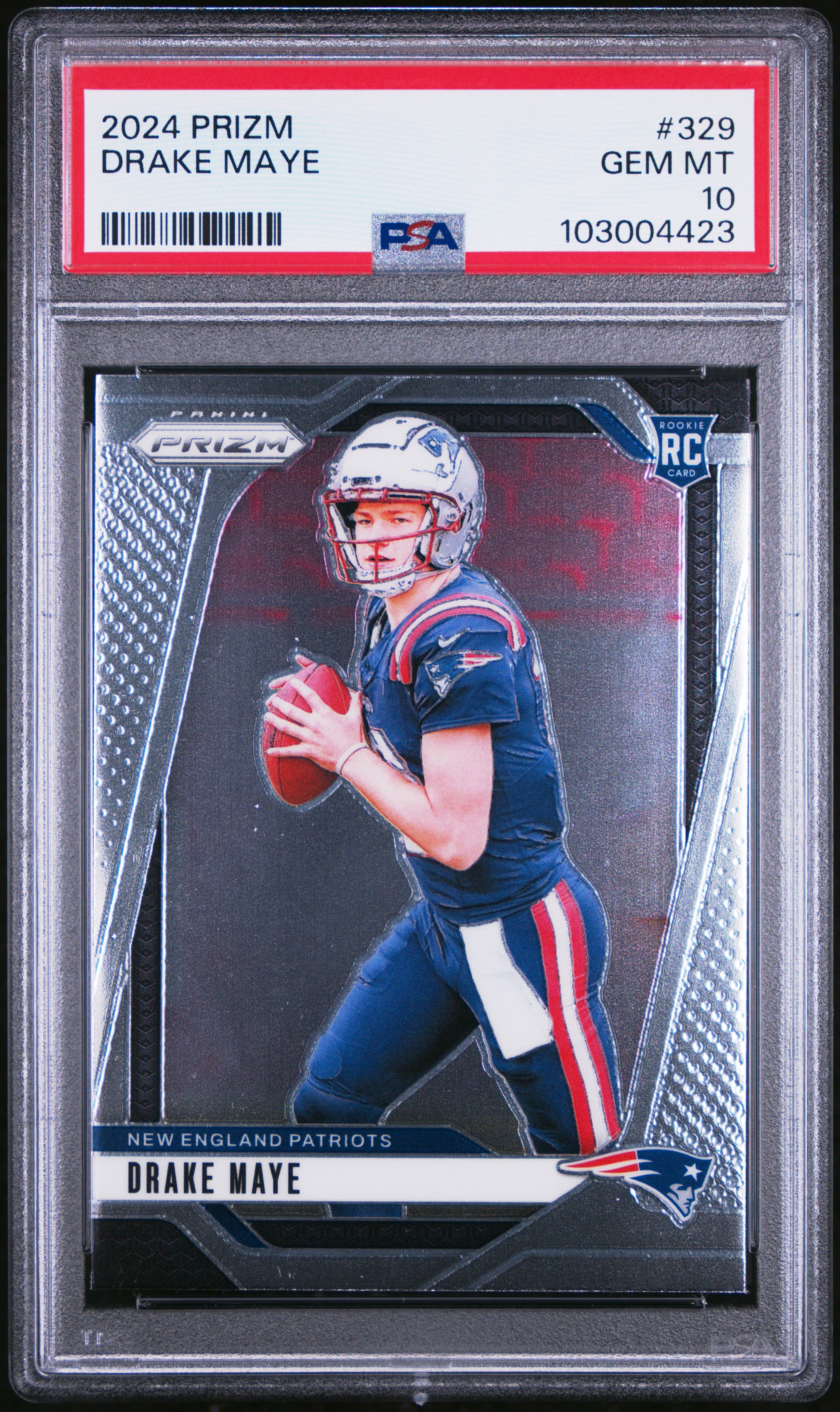 2024 Panini Prizm Drake Maye #329 Gem Mt 10 front