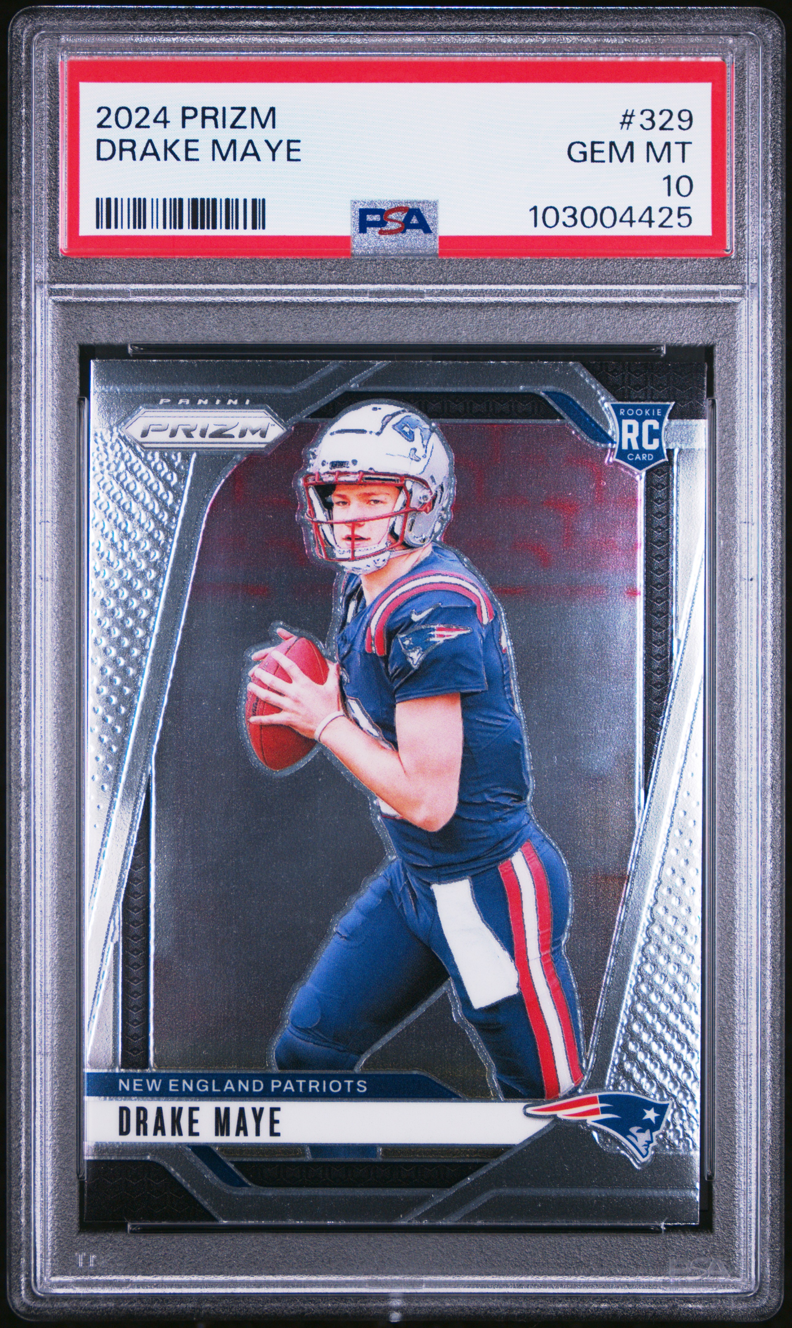 2024 Panini Prizm Drake Maye #329 Gem Mt 10 front