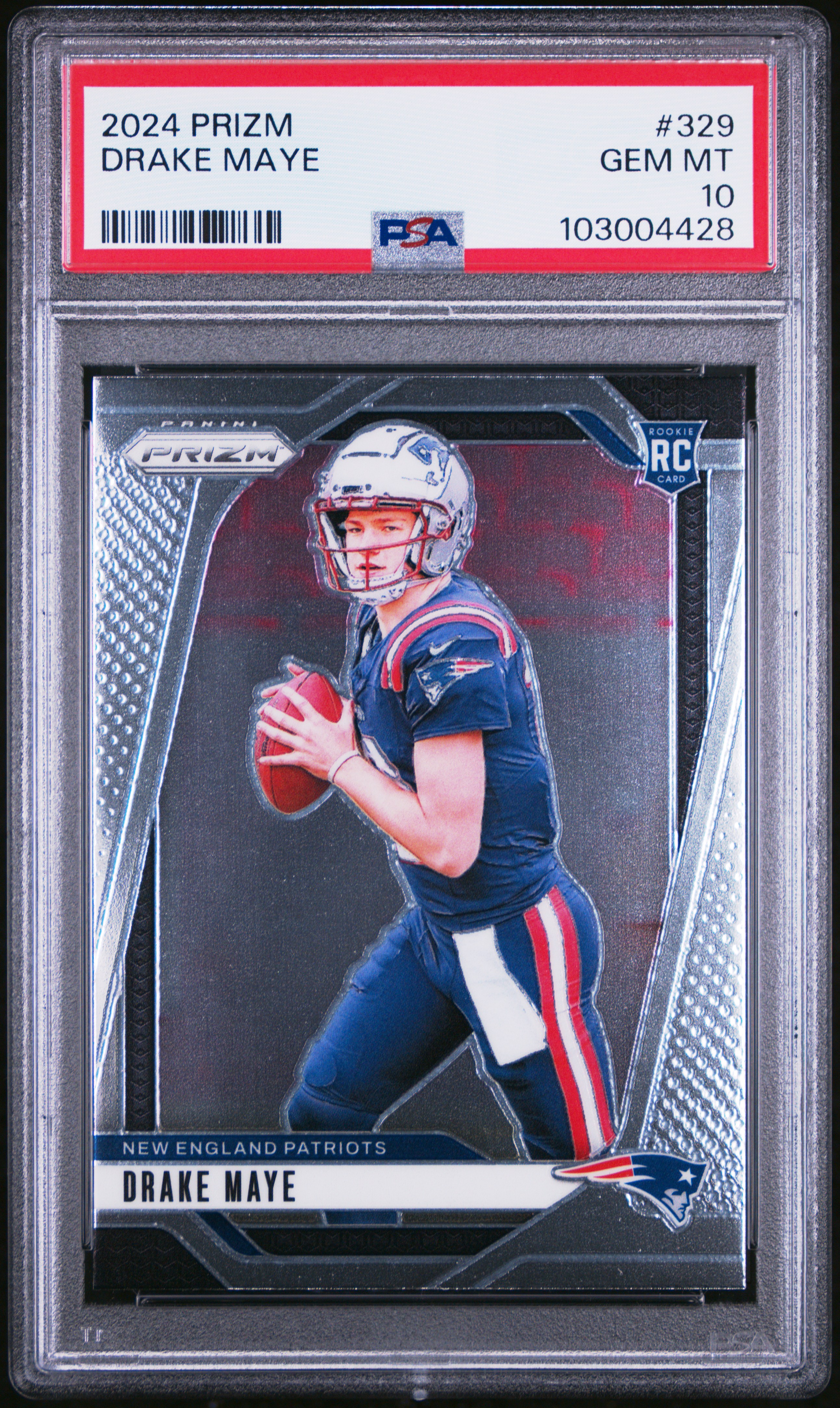 2024 Panini Prizm Drake Maye #329 Gem Mt 10 front