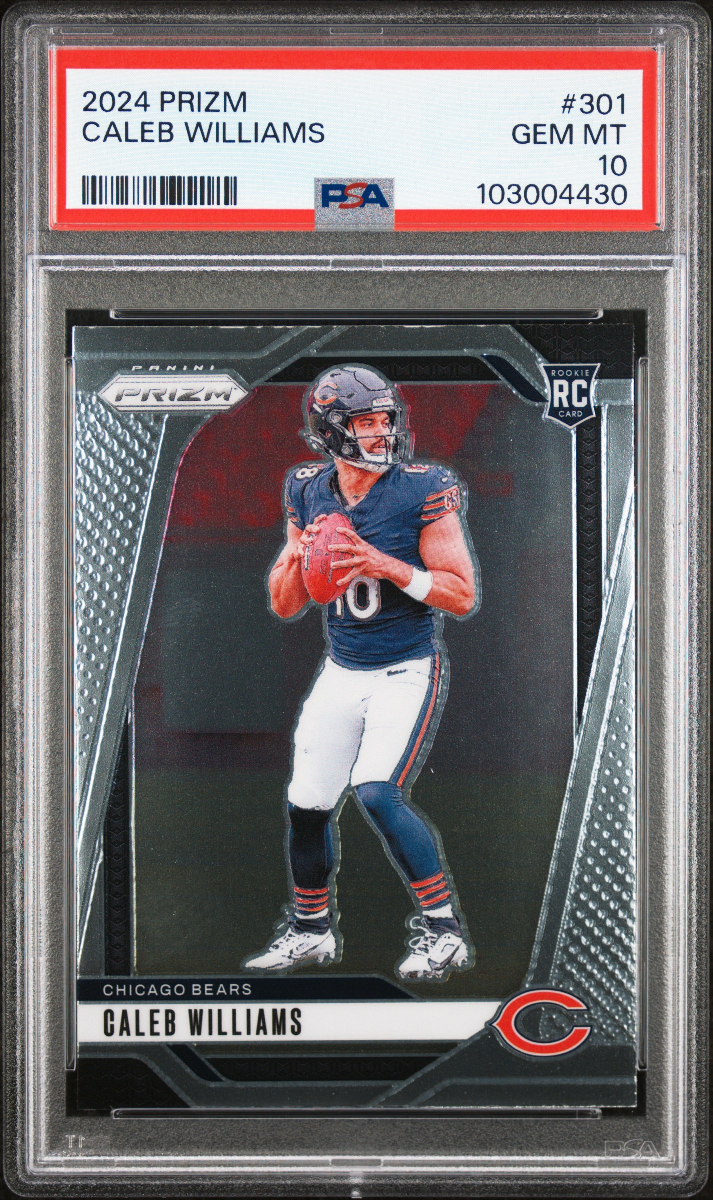 2024 Panini Prizm Caleb Williams #301 Gem Mt 10 front