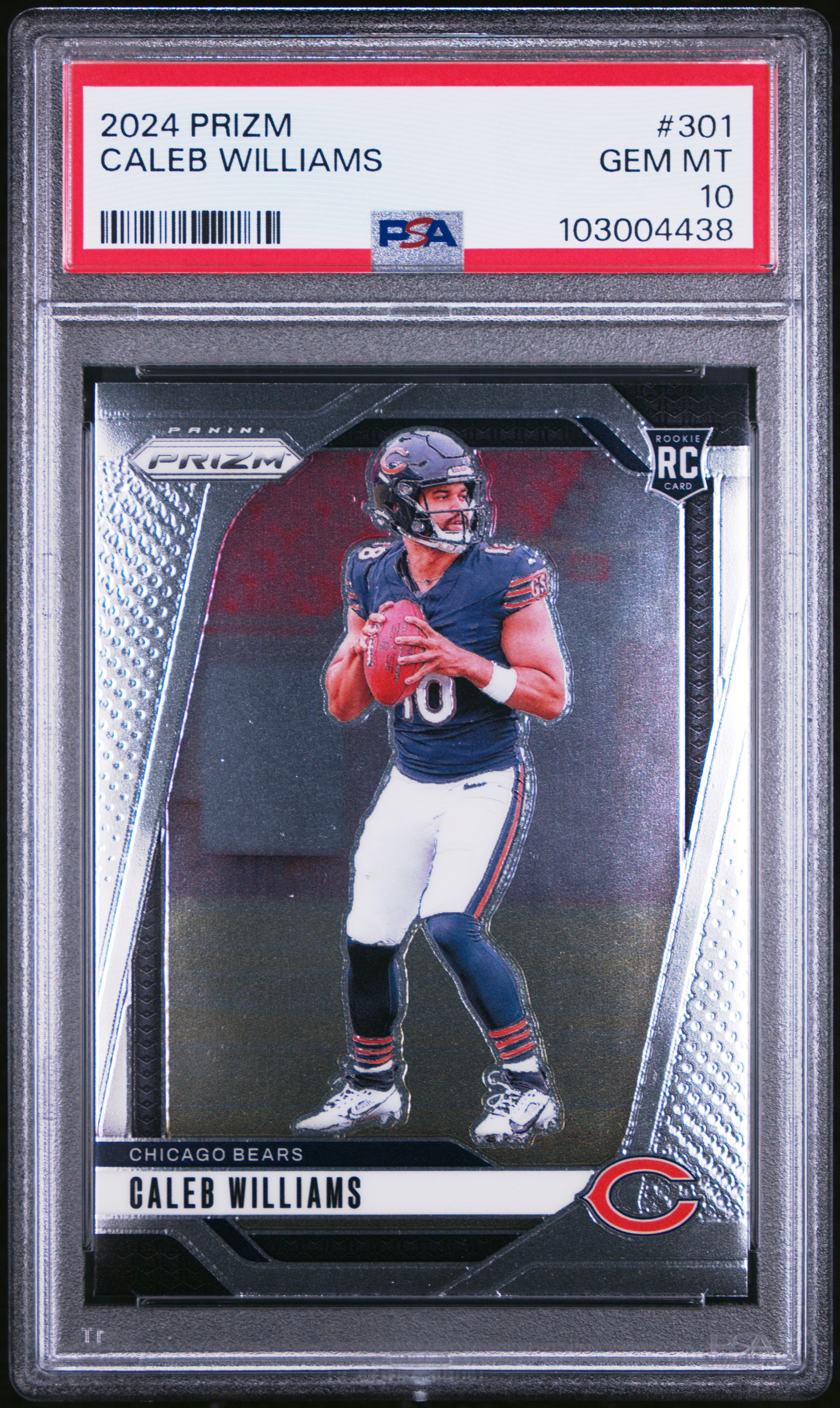 2024 Panini Prizm Caleb Williams #301 Gem Mt 10 front