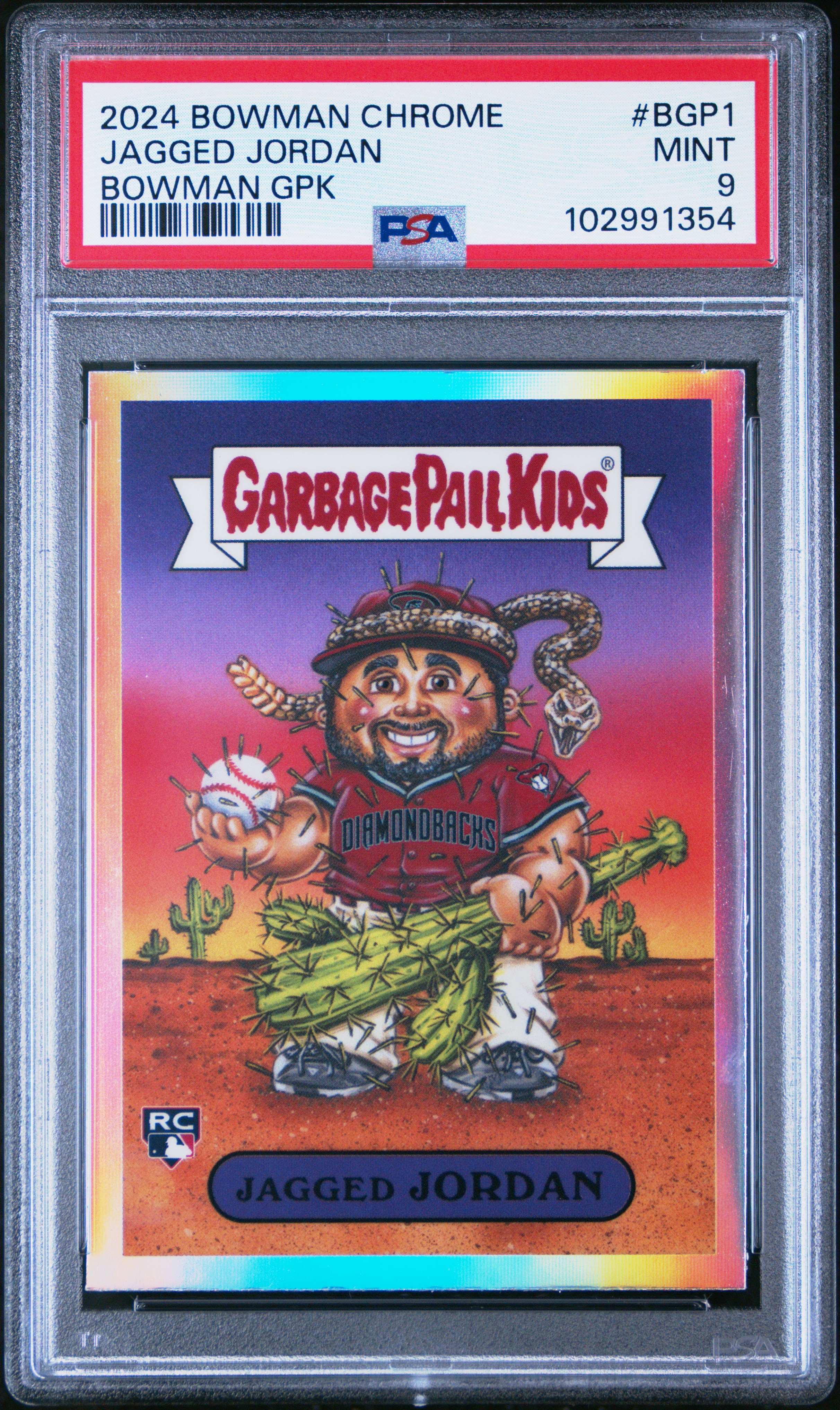 2024 Bowman Chrome Bowman Garbage Pail Kids Jagged Jordan #Bgp1 Mint 9 front