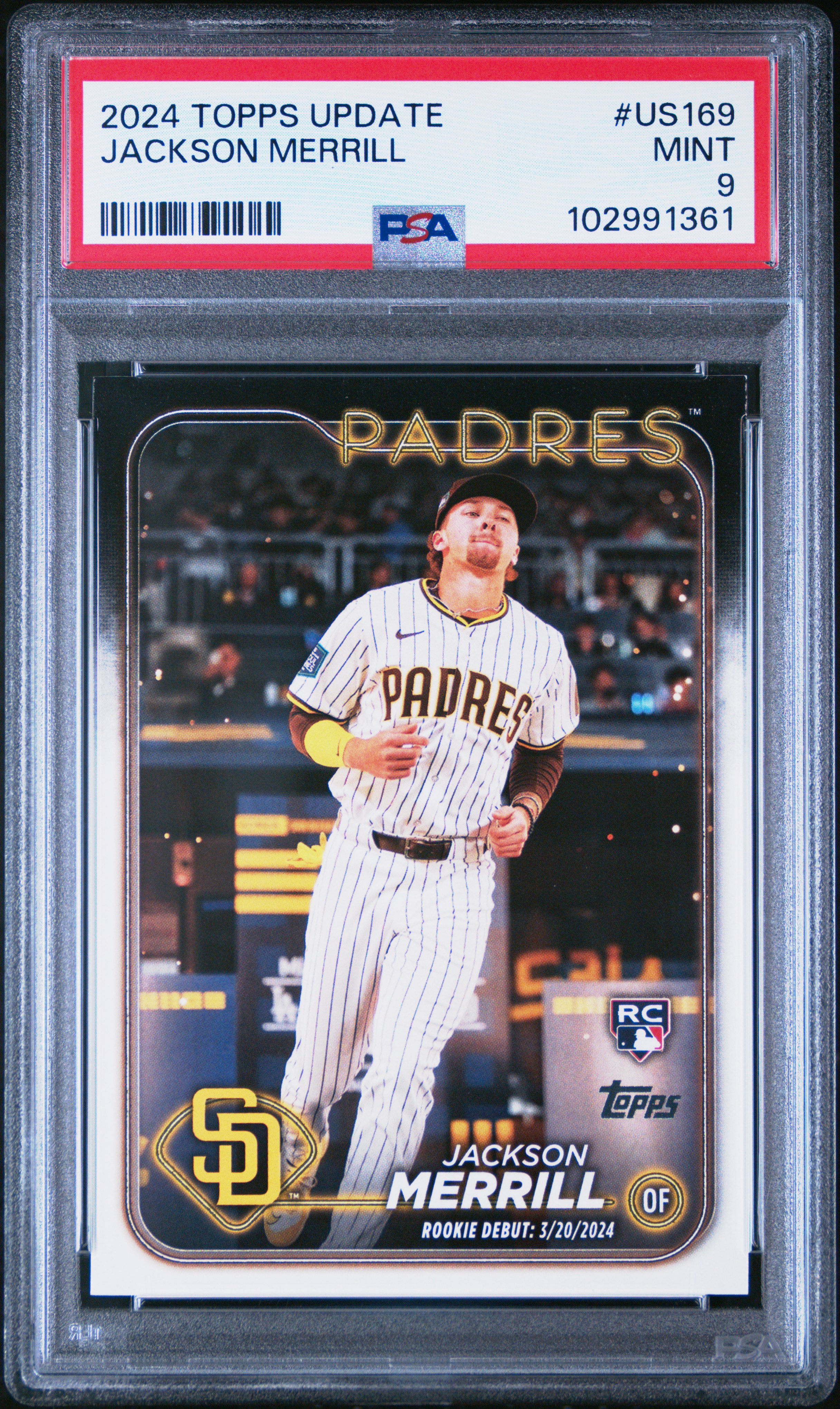 2024 Topps Update Jackson Merrill #Us169 Mint 9 front