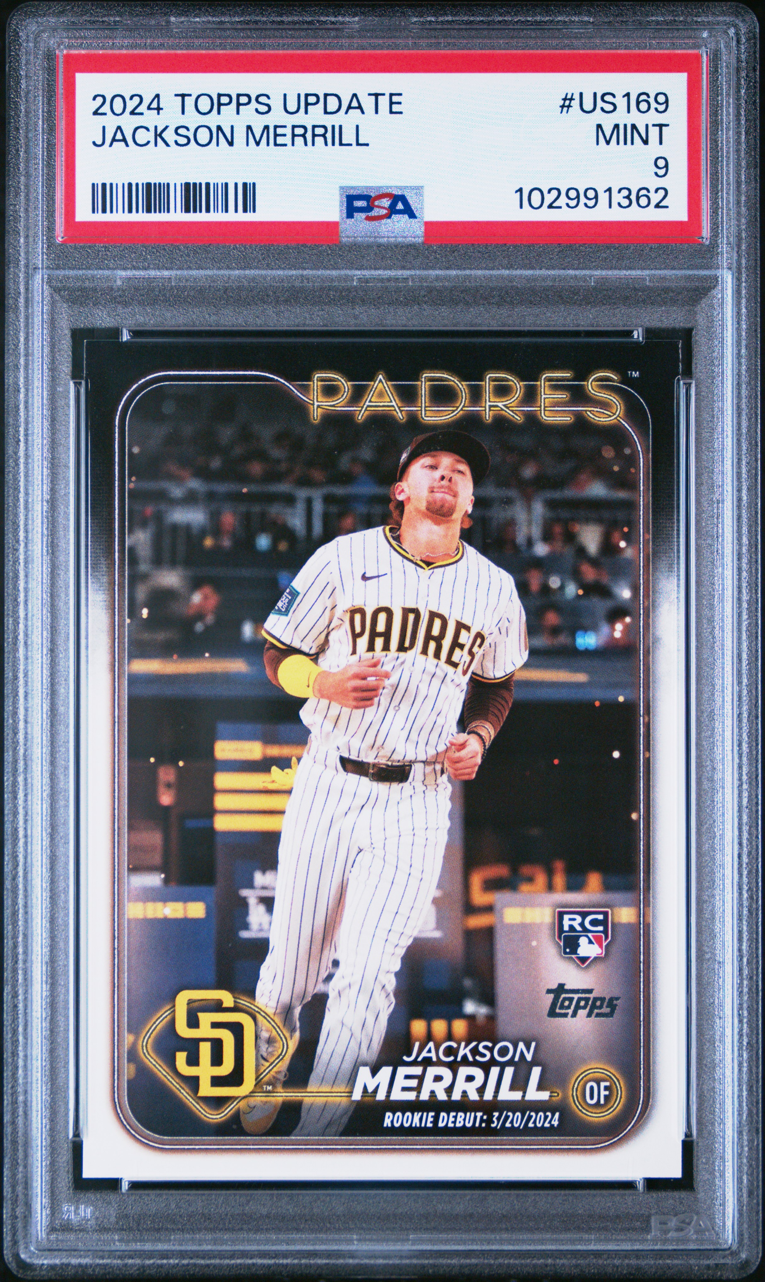 2024 Topps Update Jackson Merrill #Us169 Mint 9 front