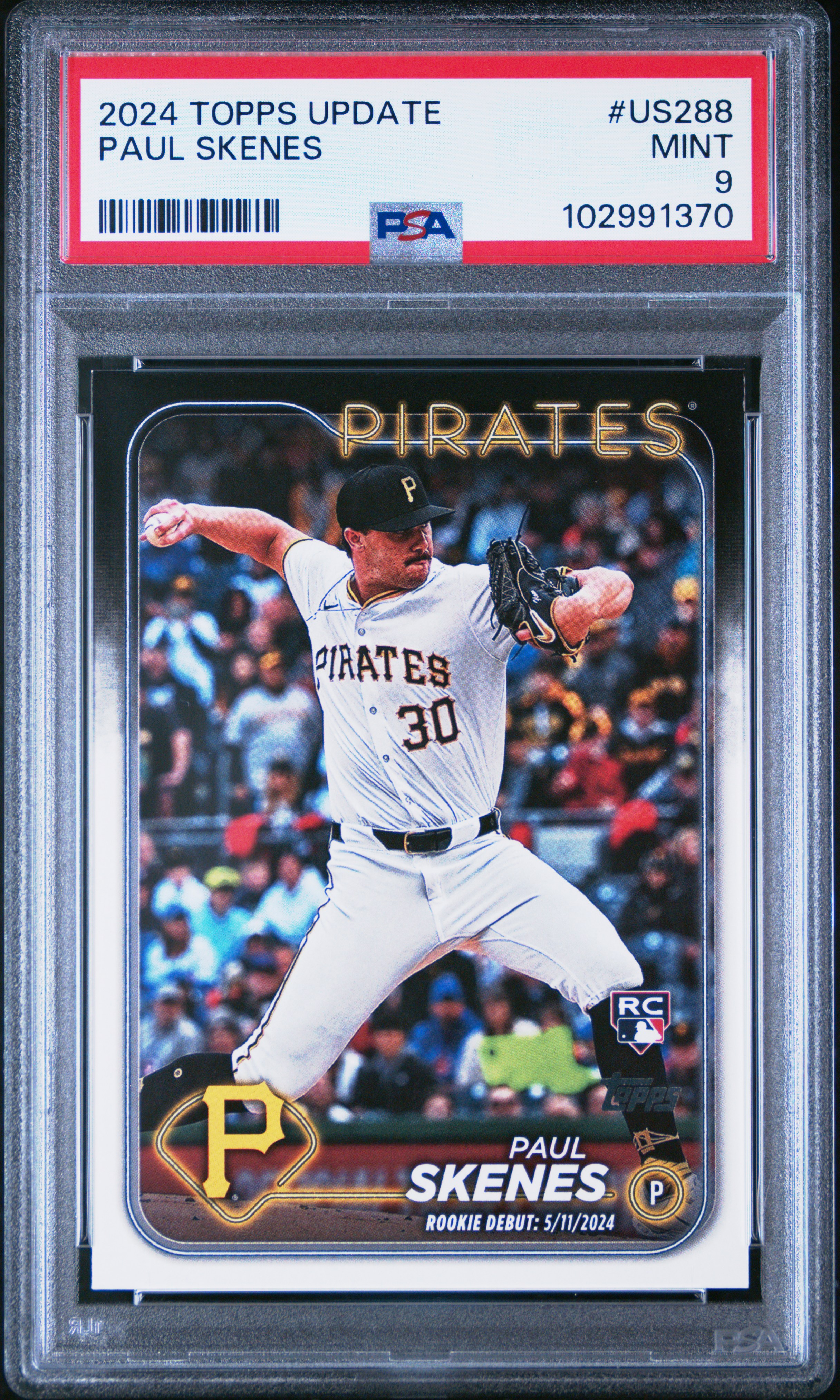 2024 Topps Update Paul Skenes #Us288 Mint 9 front
