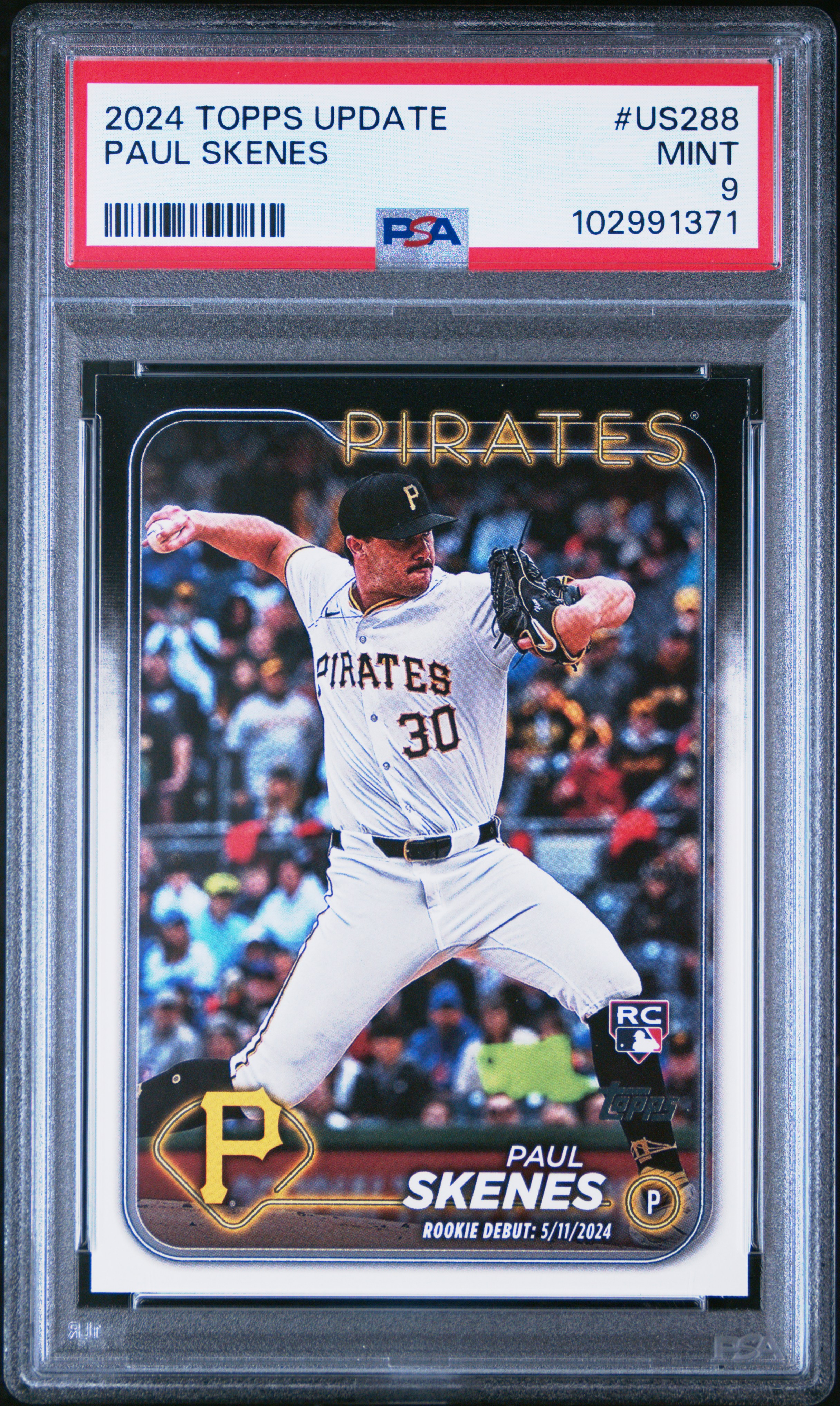 2024 Topps Update Paul Skenes #Us288 Mint 9 front
