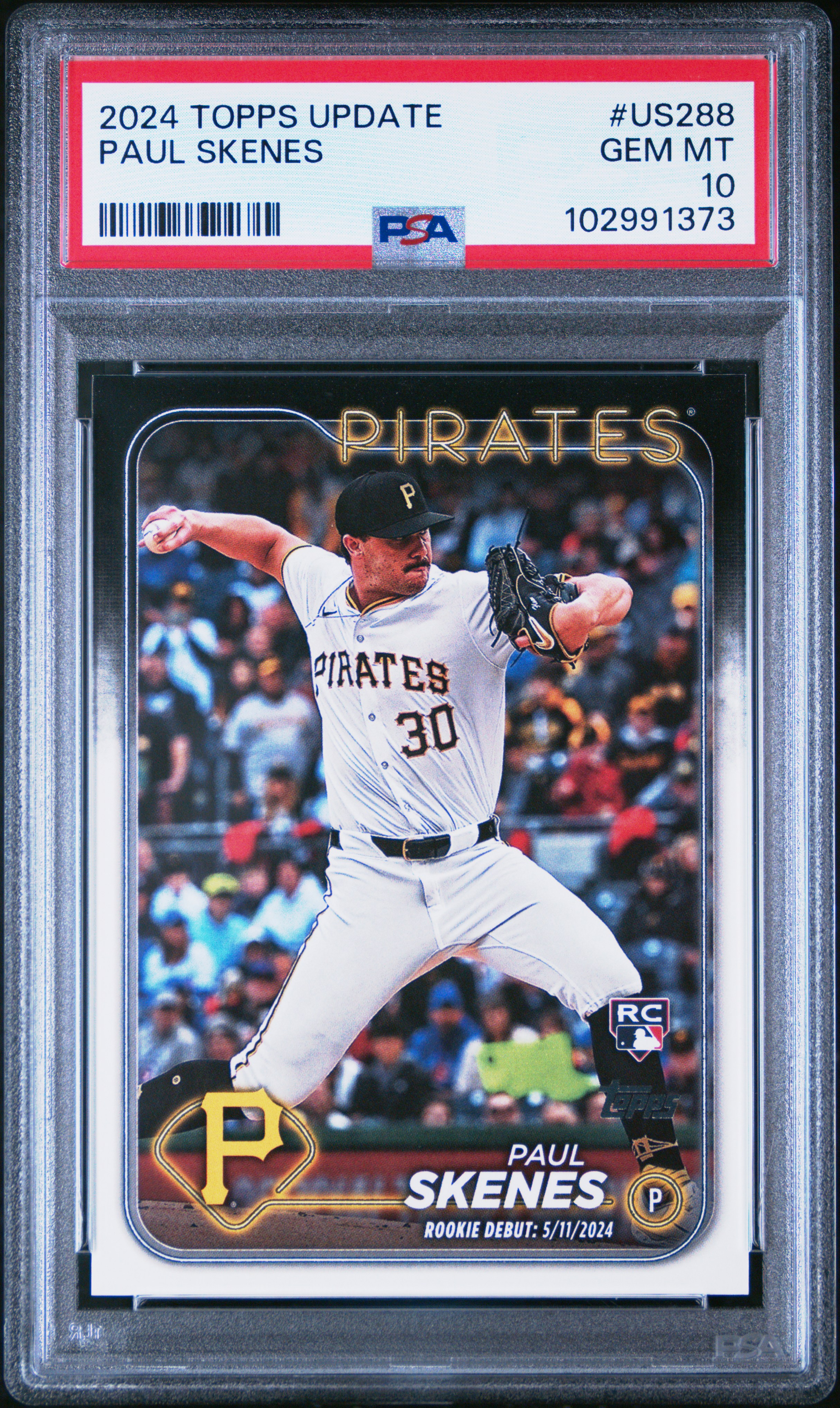 2024 Topps Update Paul Skenes #Us288 Gem Mt 10 front