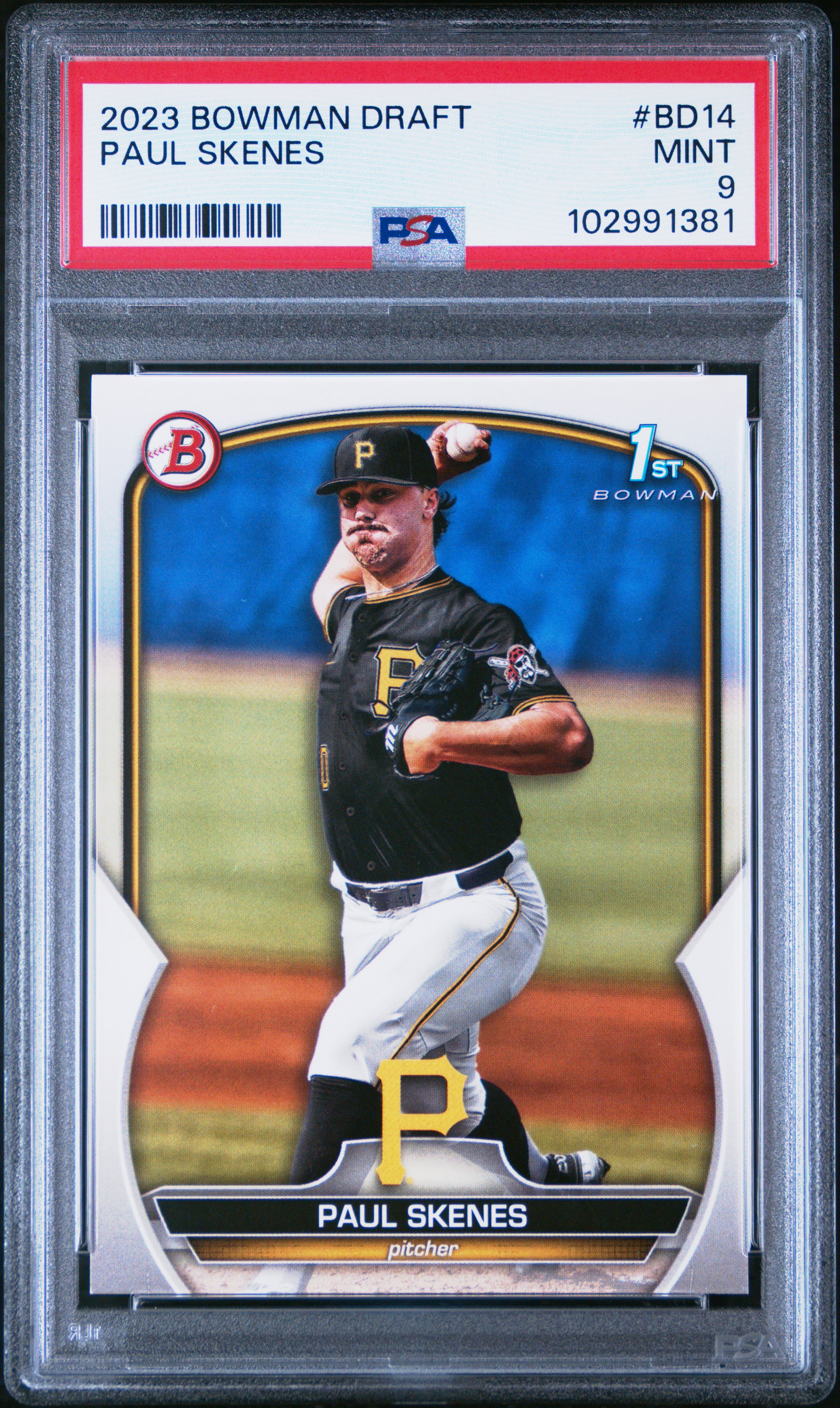 2023 Bowman Draft Paul Skenes #Bd14 Mint 9 front