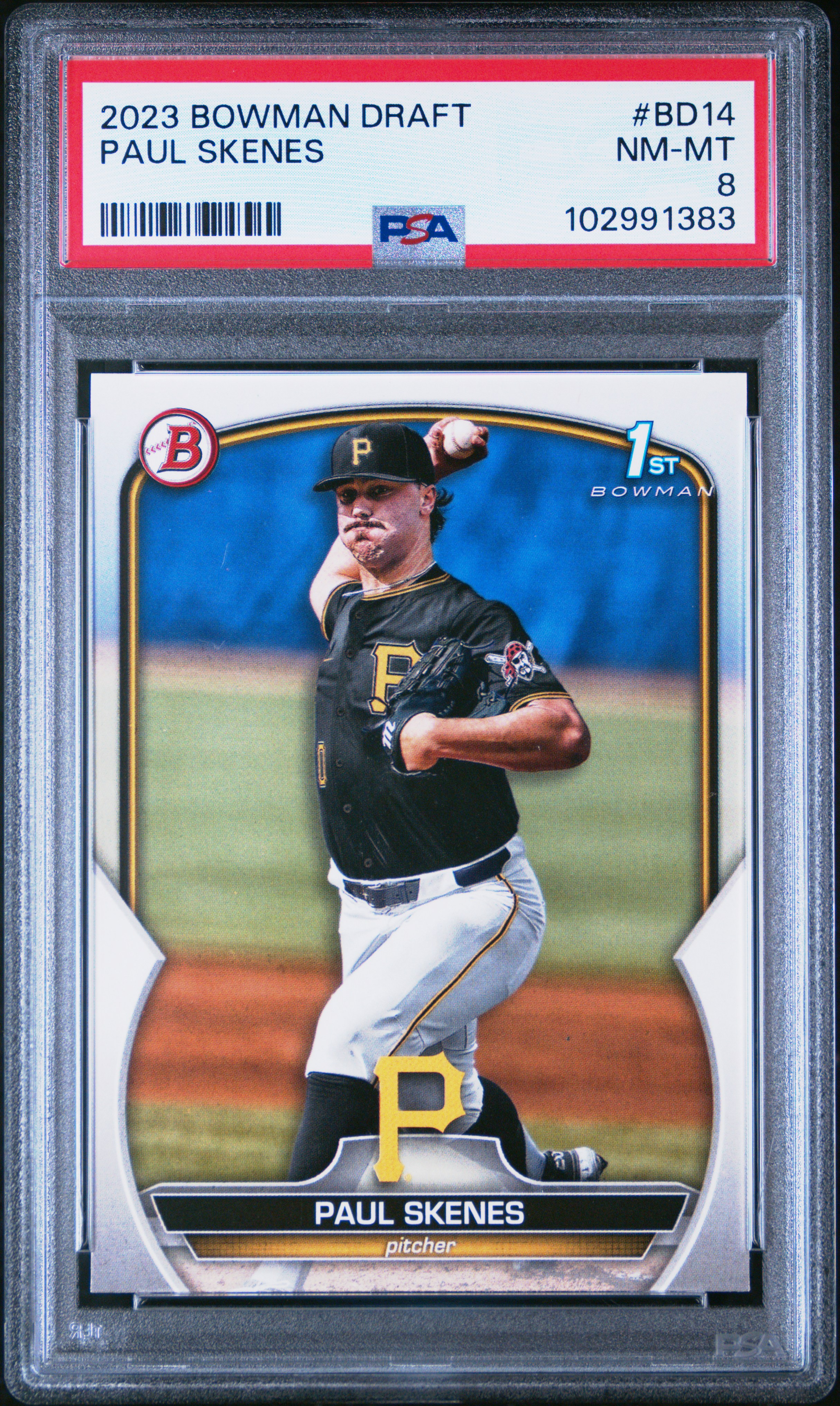 2023 Bowman Draft Paul Skenes #Bd14 Nm-Mt 8 front