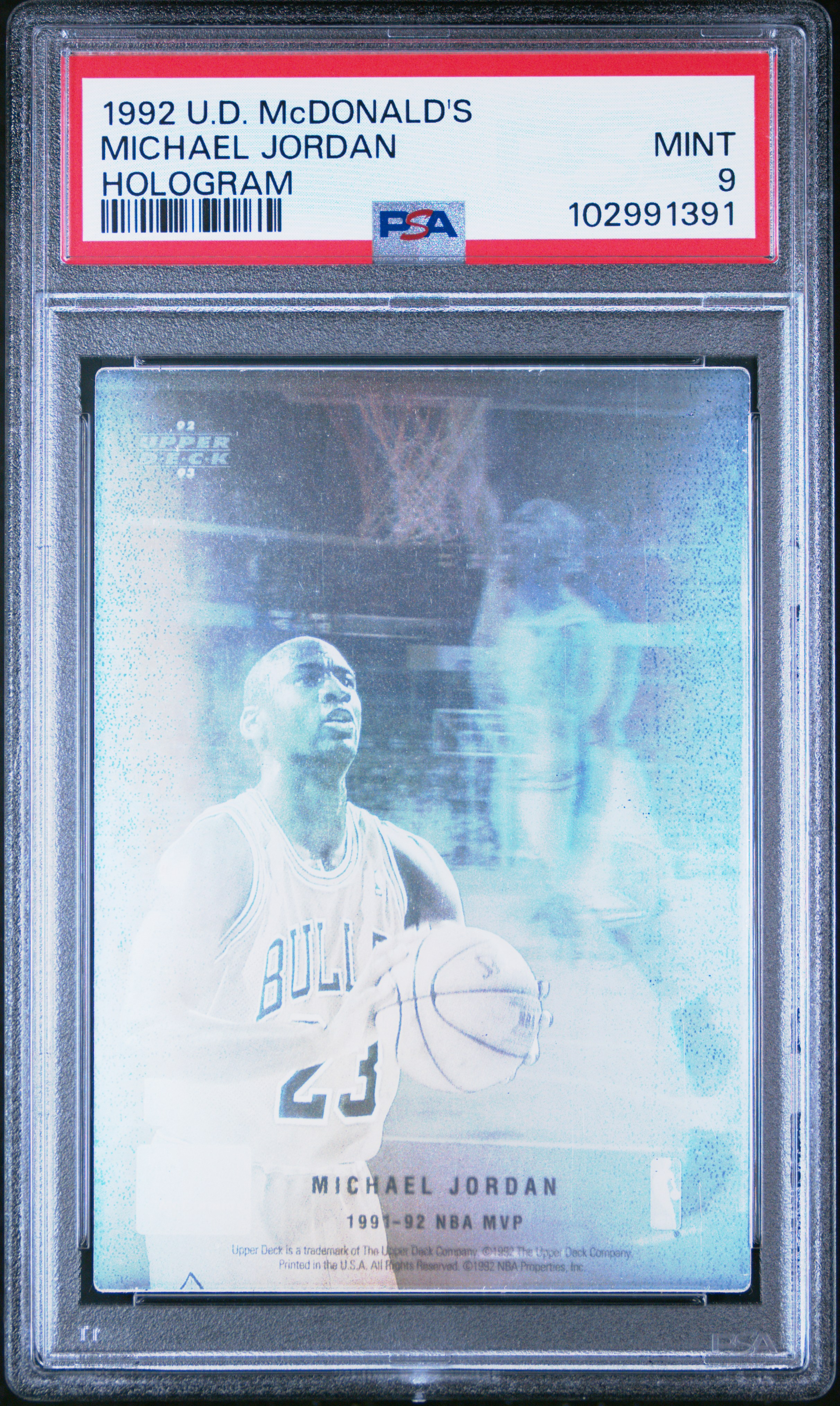 1992 Upper Deck Mcdonald's Michael Jordan (Hologram) Mint 9 front