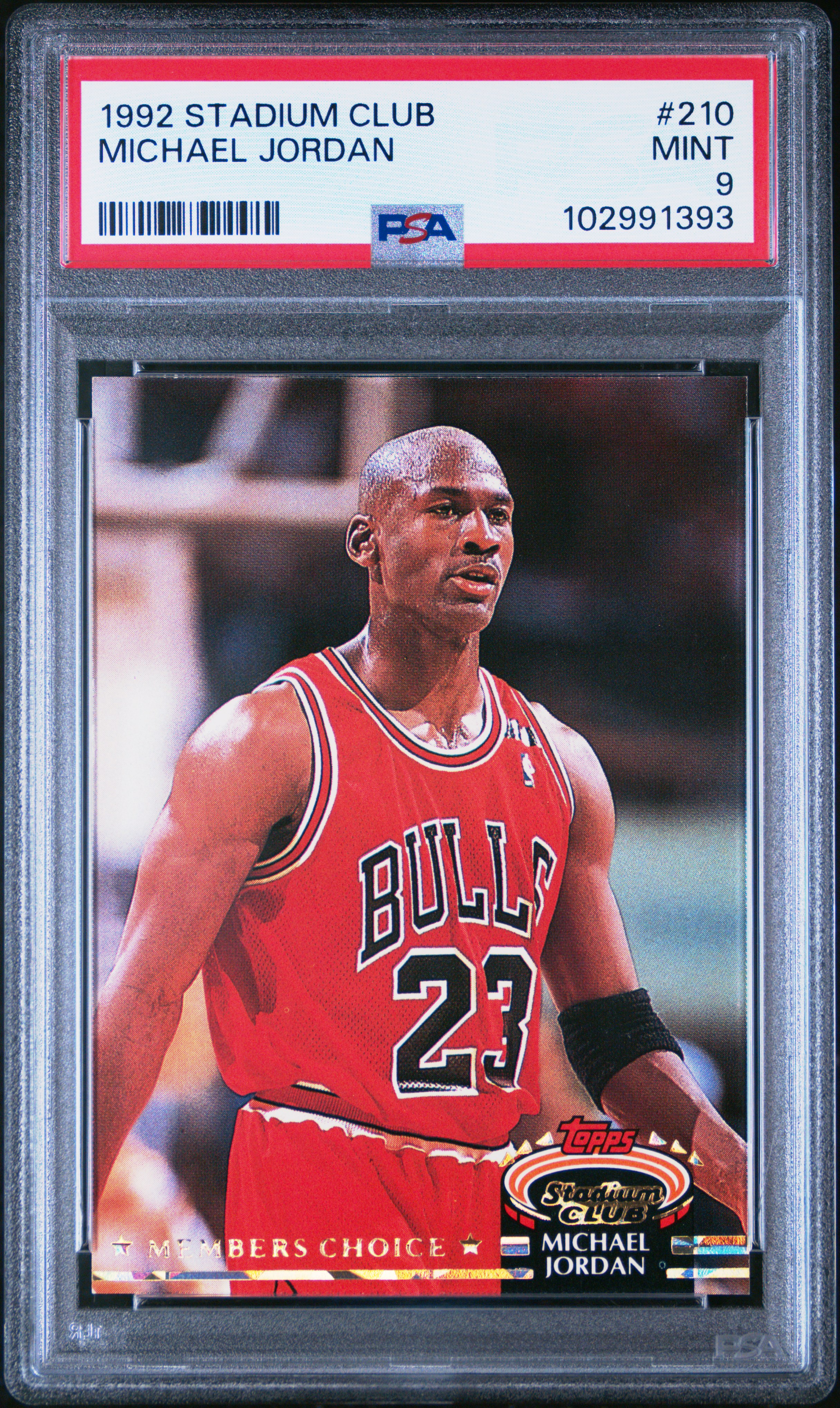 1992 Stadium Club Michael Jordan #210 Mint 9 front