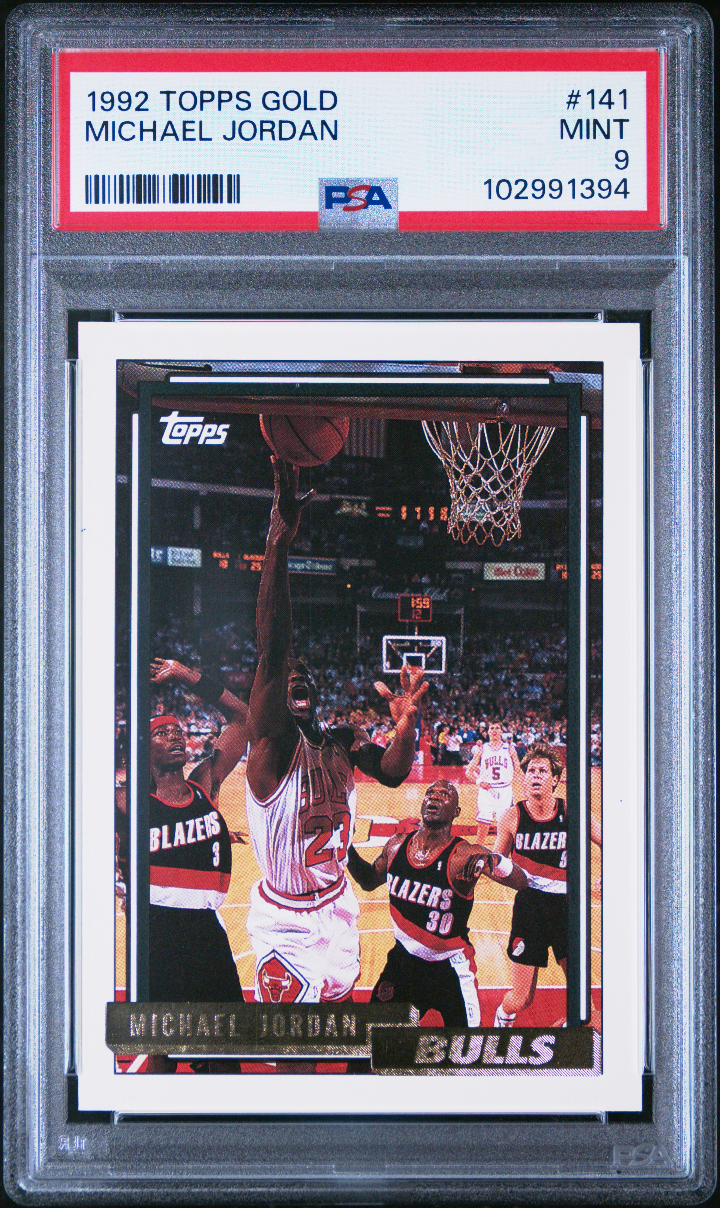 1992 Topps Gold Michael Jordan #141 Mint 9 front