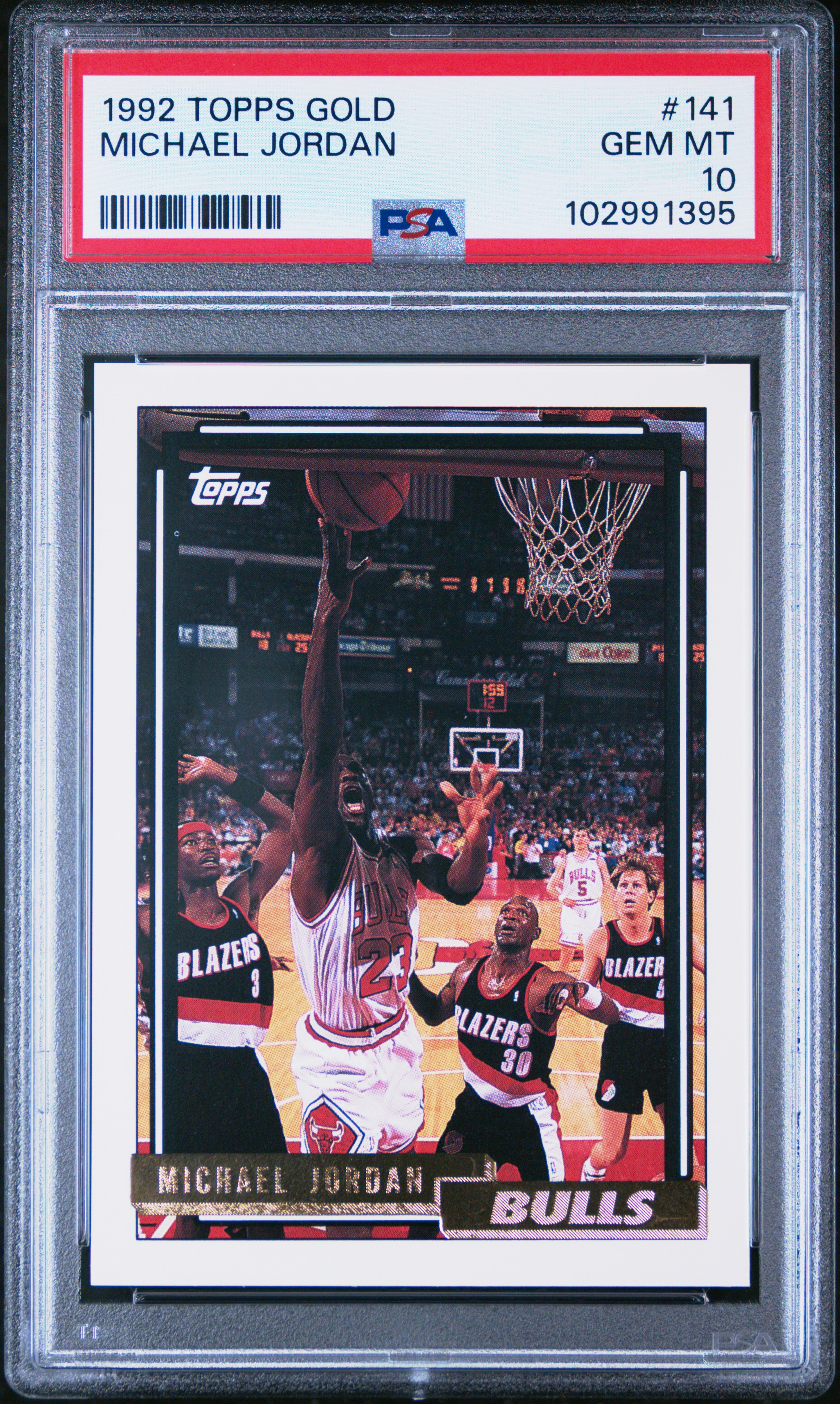 1992 Topps Gold Michael Jordan #141 Gem Mt 10 front