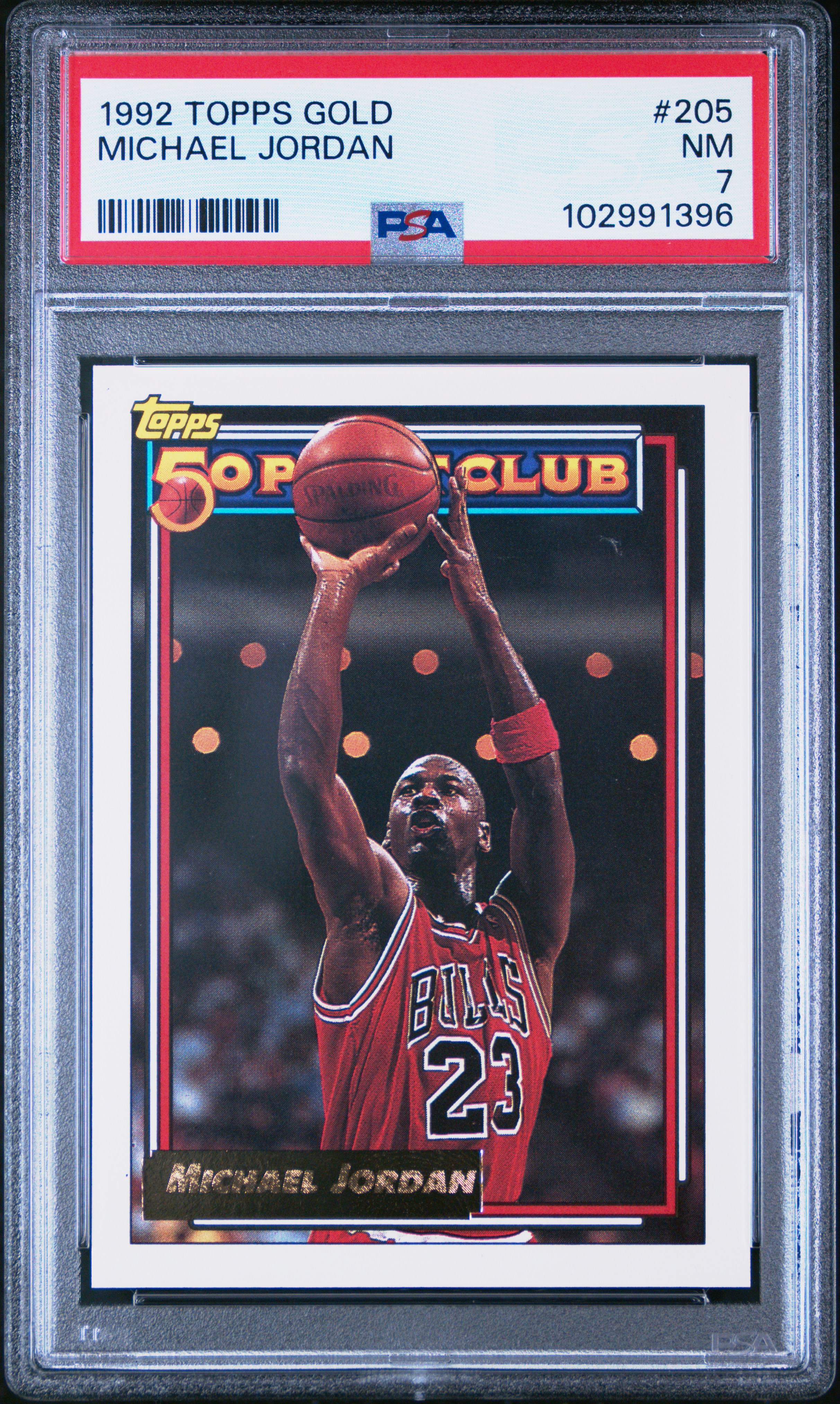 1992 Topps Gold Michael Jordan #205 Nm 7 front