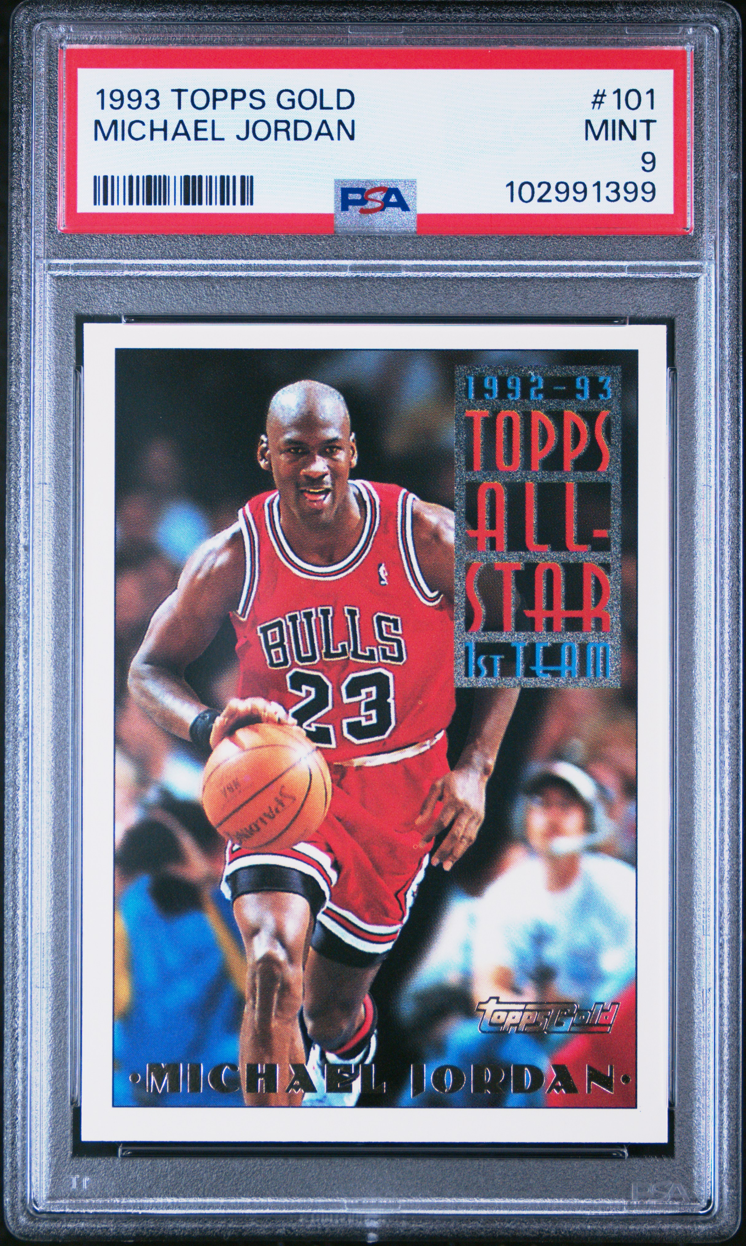 1993 Topps Gold Michael Jordan #101 Mint 9 front