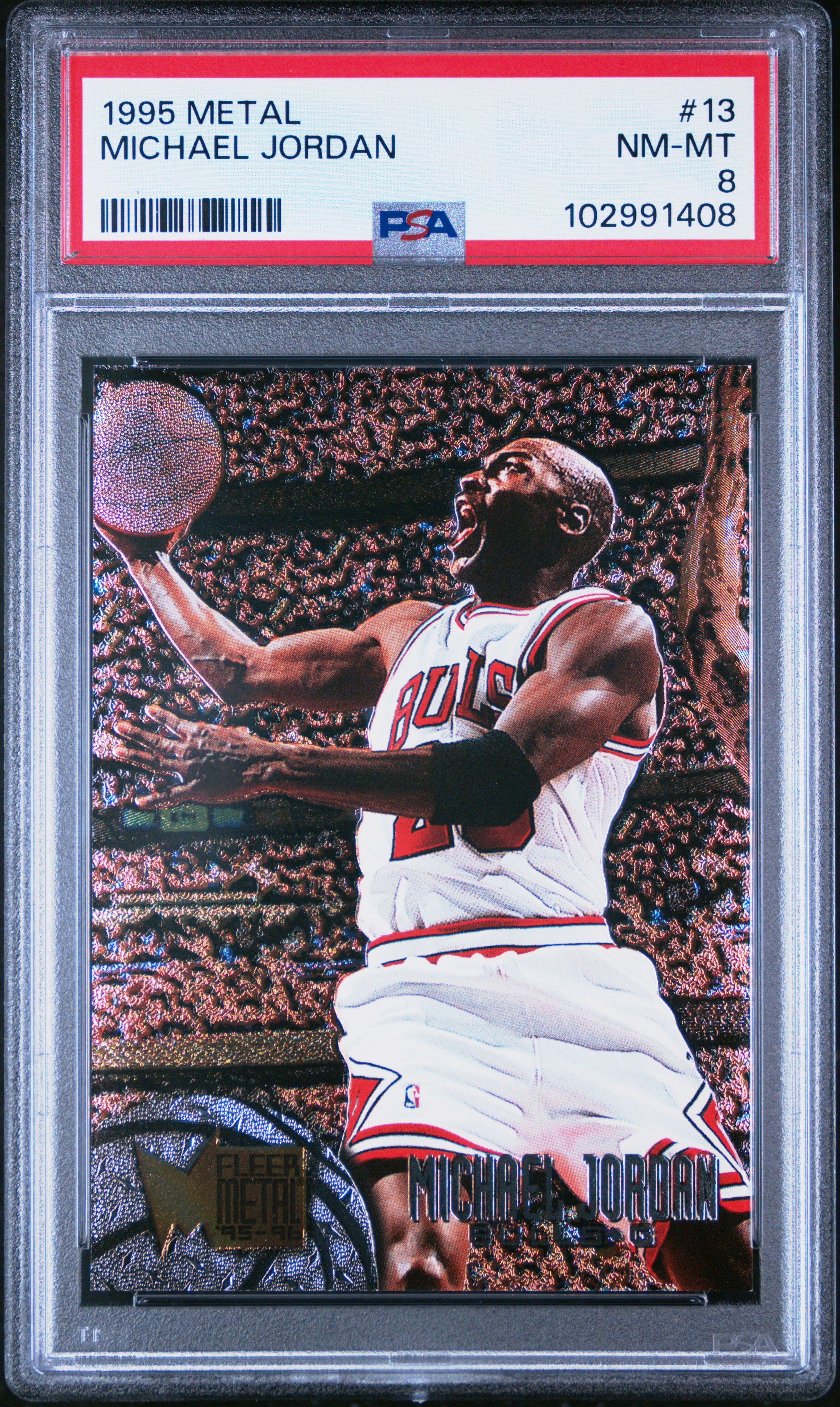1995 Metal Michael Jordan #13 Nm-Mt 8 front