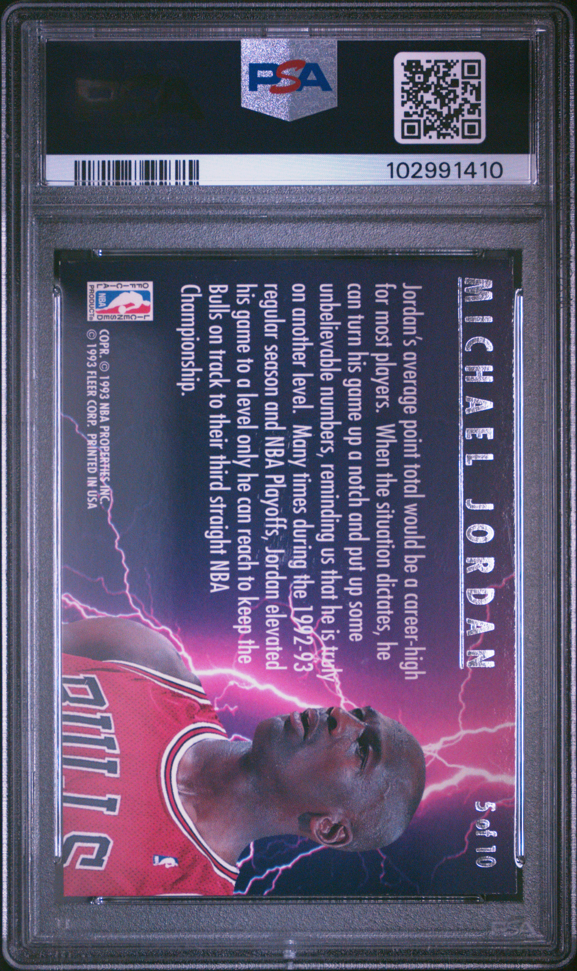 1993 Ultra Scoring Kings Michael Jordan #5 (Scoring Kings) Nm-Mt 8 back