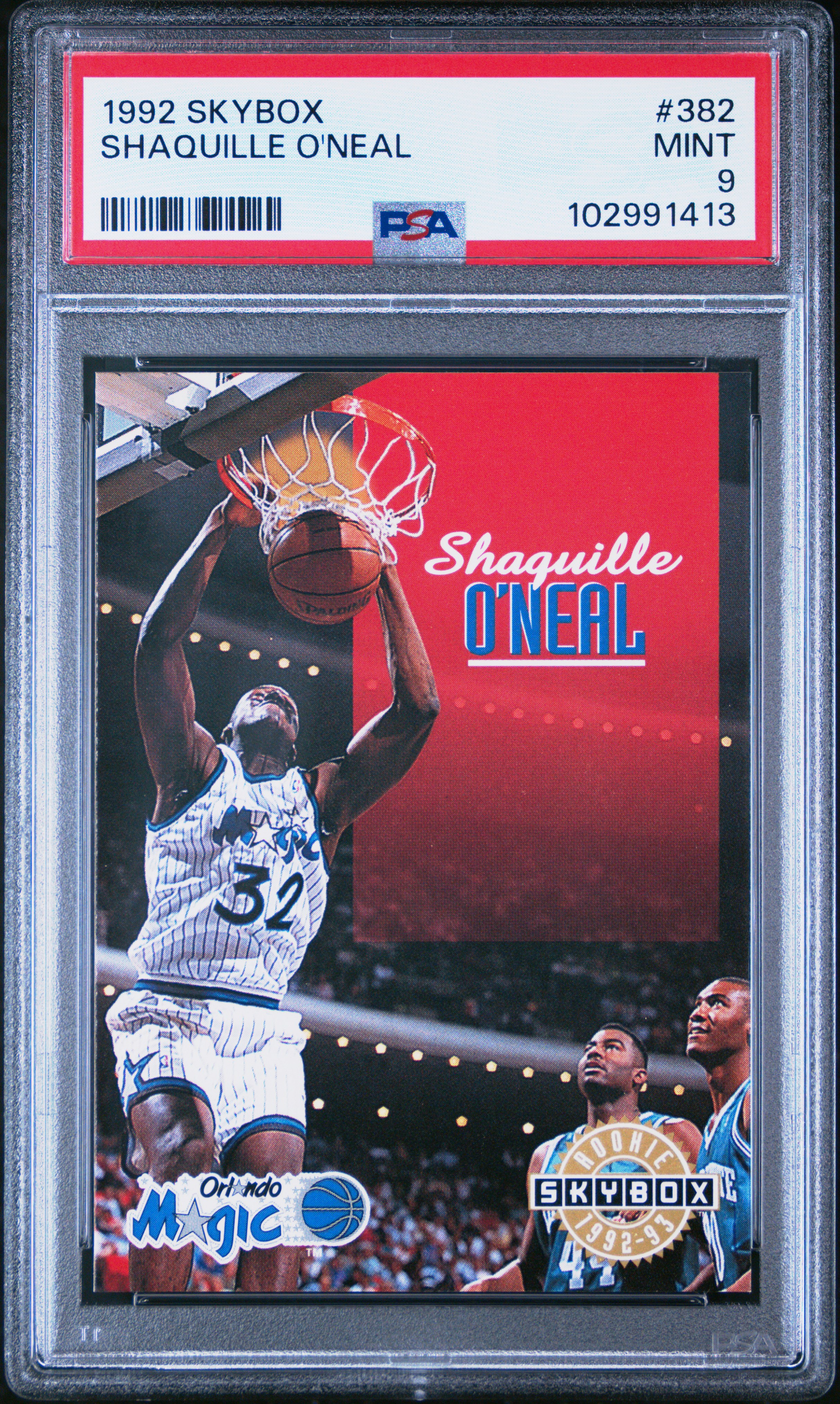 1992 Skybox Shaquille O'neal #382 Mint 9 front