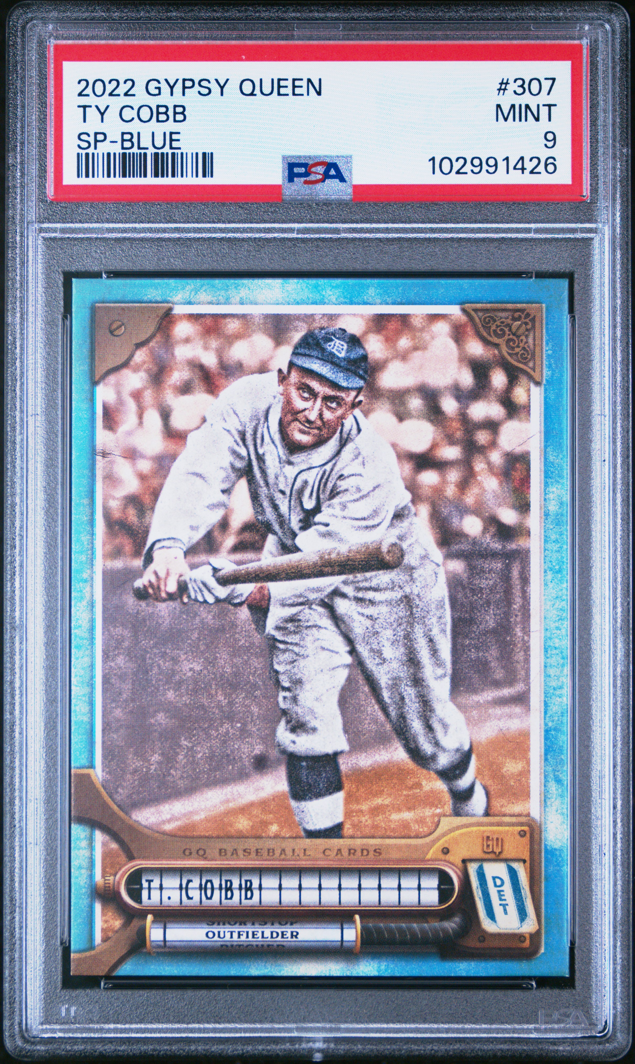 2022 Topps Gypsy Queen Ty Cobb #307 (Sp-Blue) Mint 9 front