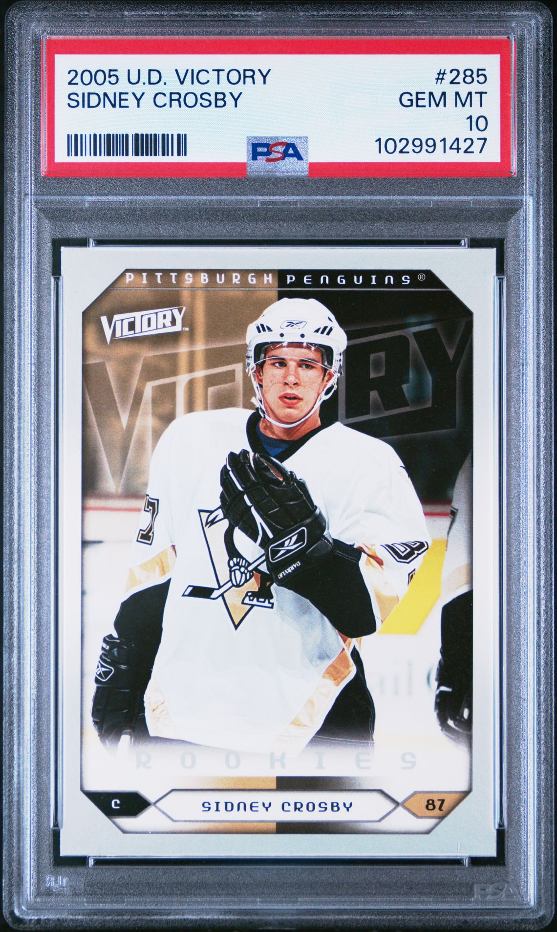 2005 Upper Deck Victory Sidney Crosby #285 Gem Mt 10 front