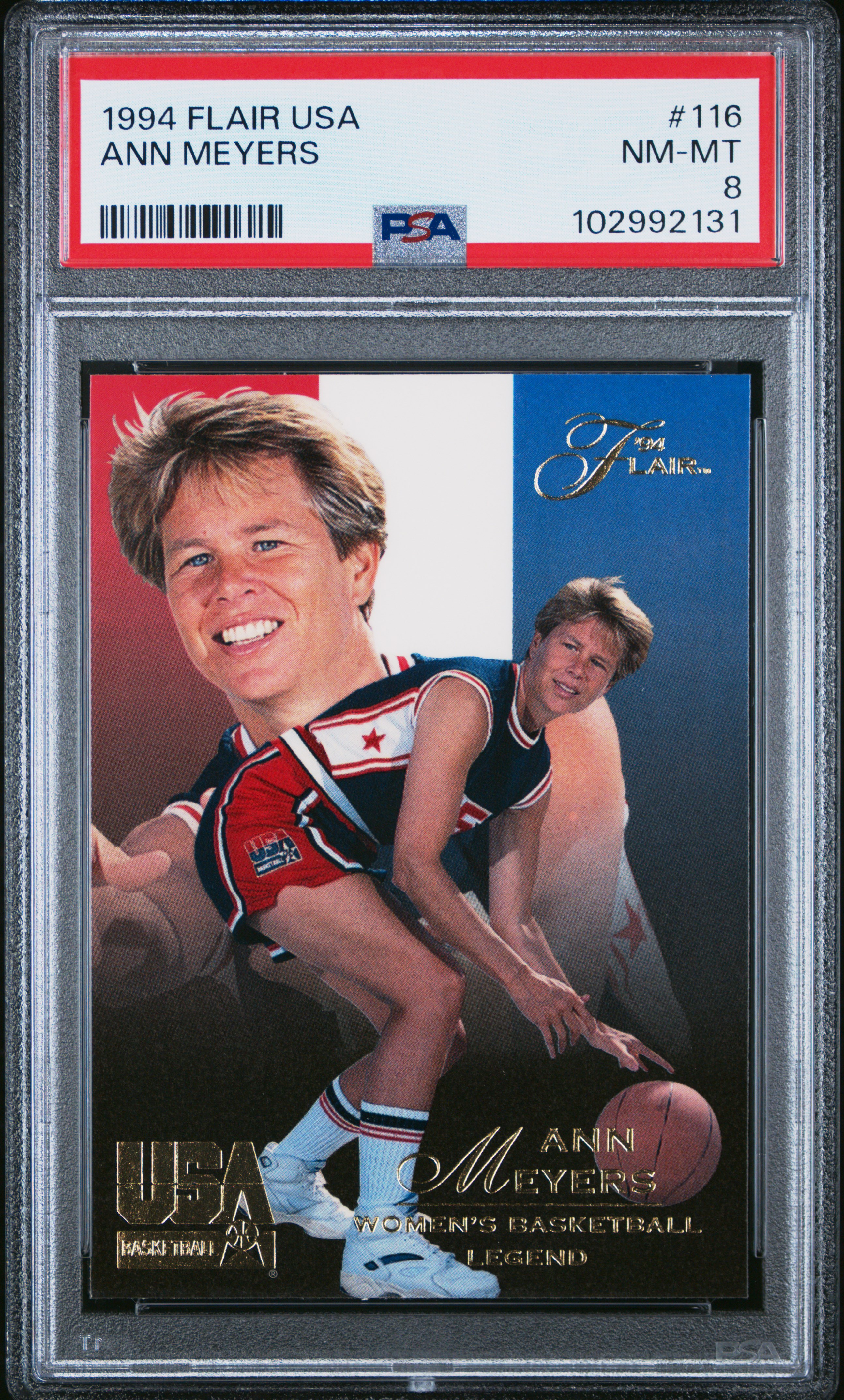 1994 Flair Usa Basketball Ann Meyers #116 Nm-Mt 8 front