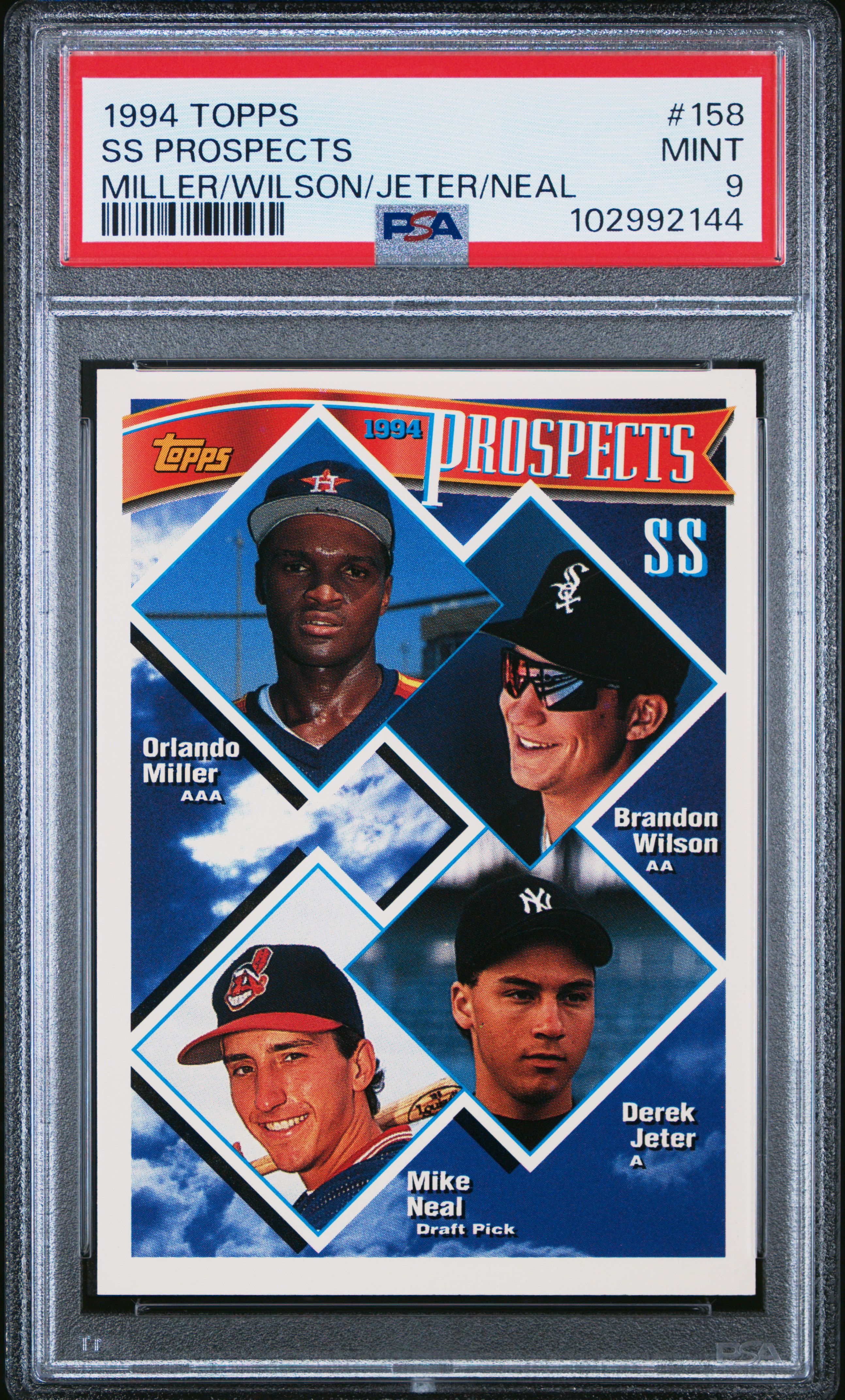 1994 Topps Ss Prospects #158 (Miller/Wilson/Jeter/Neal) Mint 9 front
