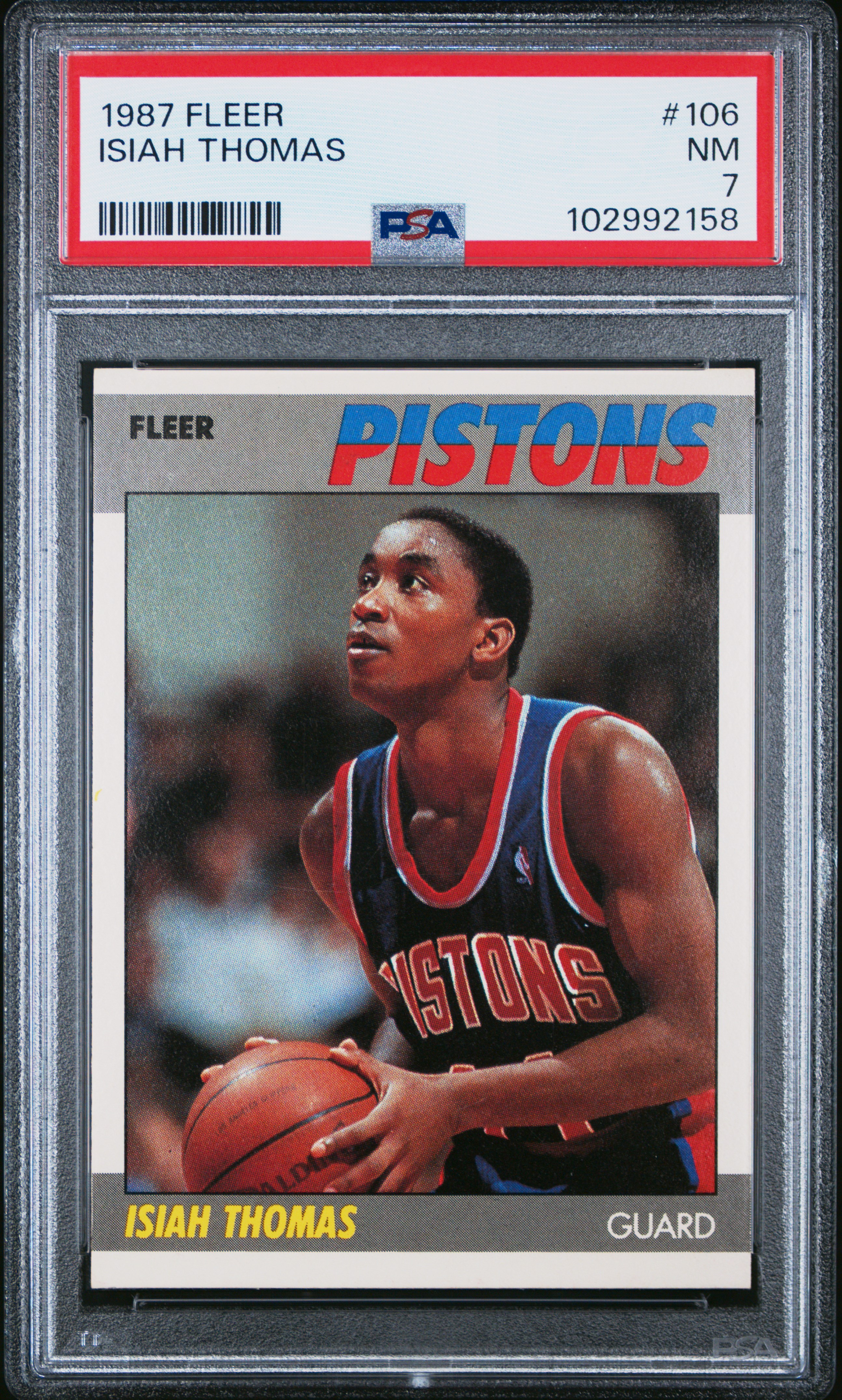 1987 Fleer Isiah Thomas #106 Nm 7 front