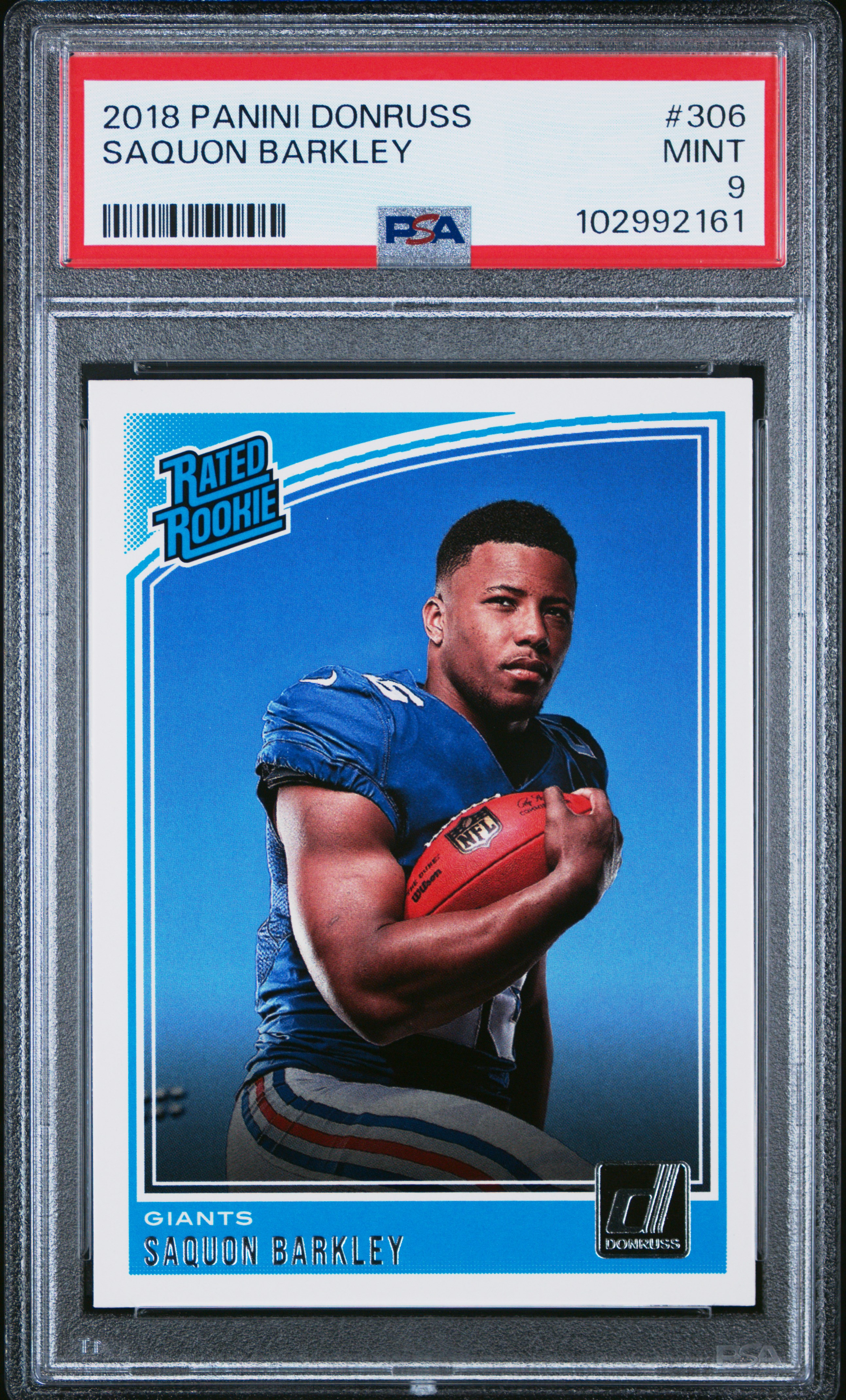2018 Panini Donruss Saquon Barkley #306 Mint 9 front