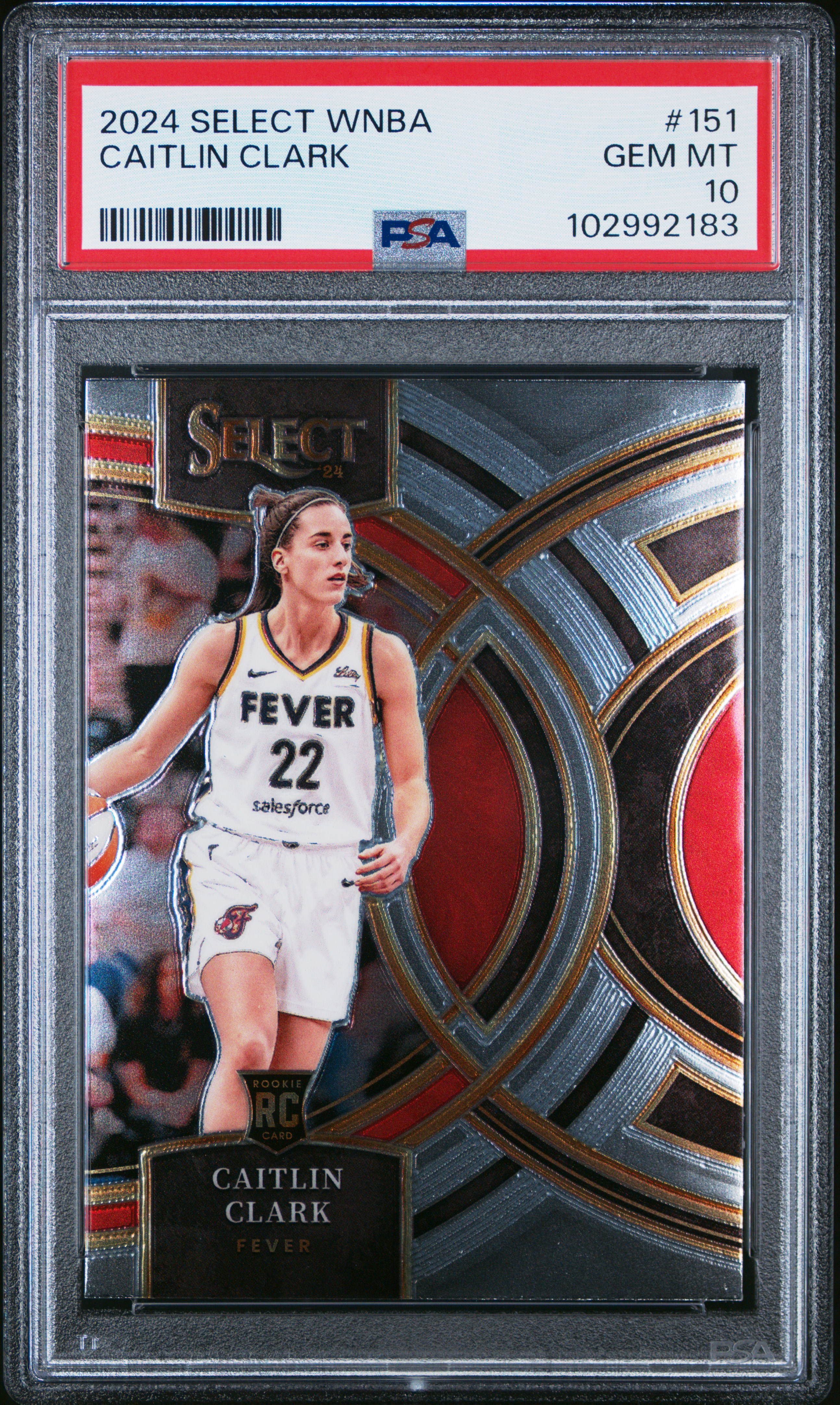 2024 Panini Select Wnba Caitlin Clark #151 Gem Mt 10 front