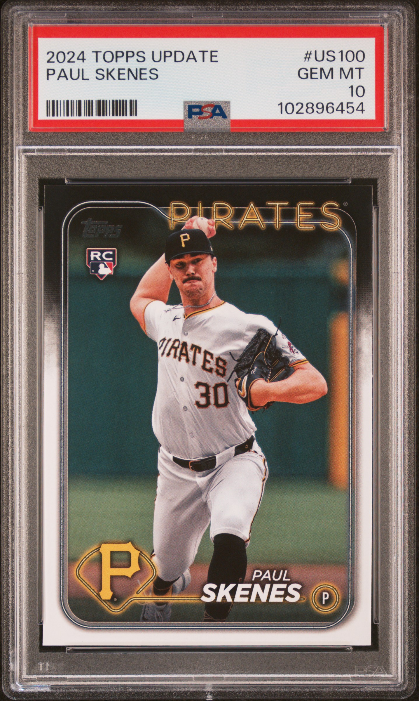 2024 Topps Update Paul Skenes #Us100 Gem Mt 10 front