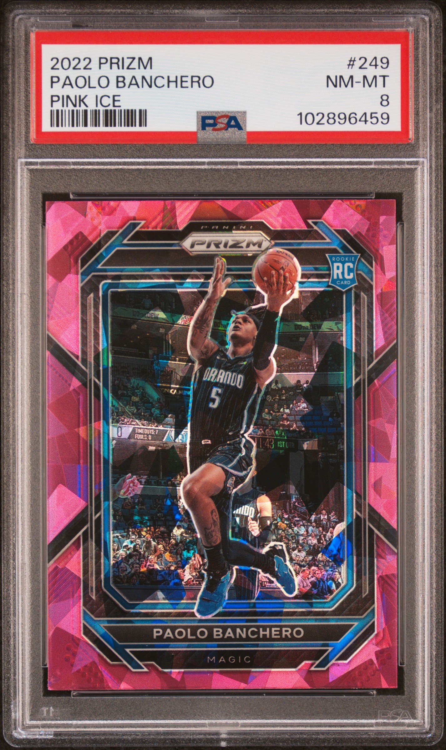 2022 Panini Prizm Paolo Banchero #249 (Pink Ice) Nm-Mt 8 front