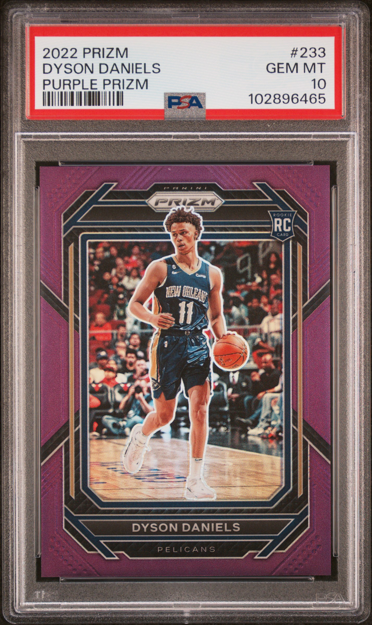 2022 Panini Prizm Dyson Daniels #233 (Purple Prizm) Gem Mt 10 front