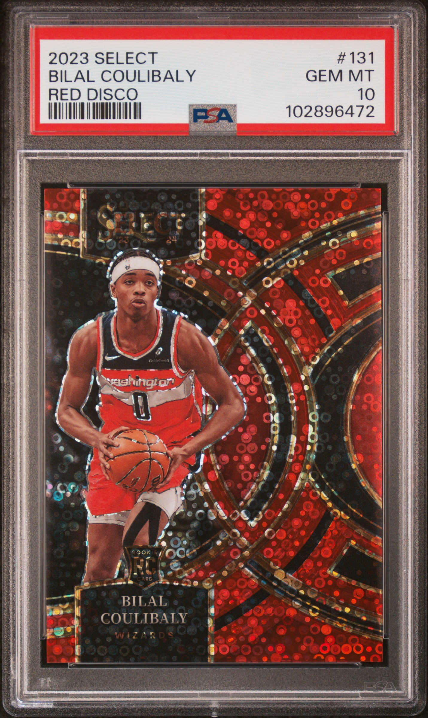 2023 Panini Select Bilal Coulibaly #131 (Red Disco) Gem Mt 10 front