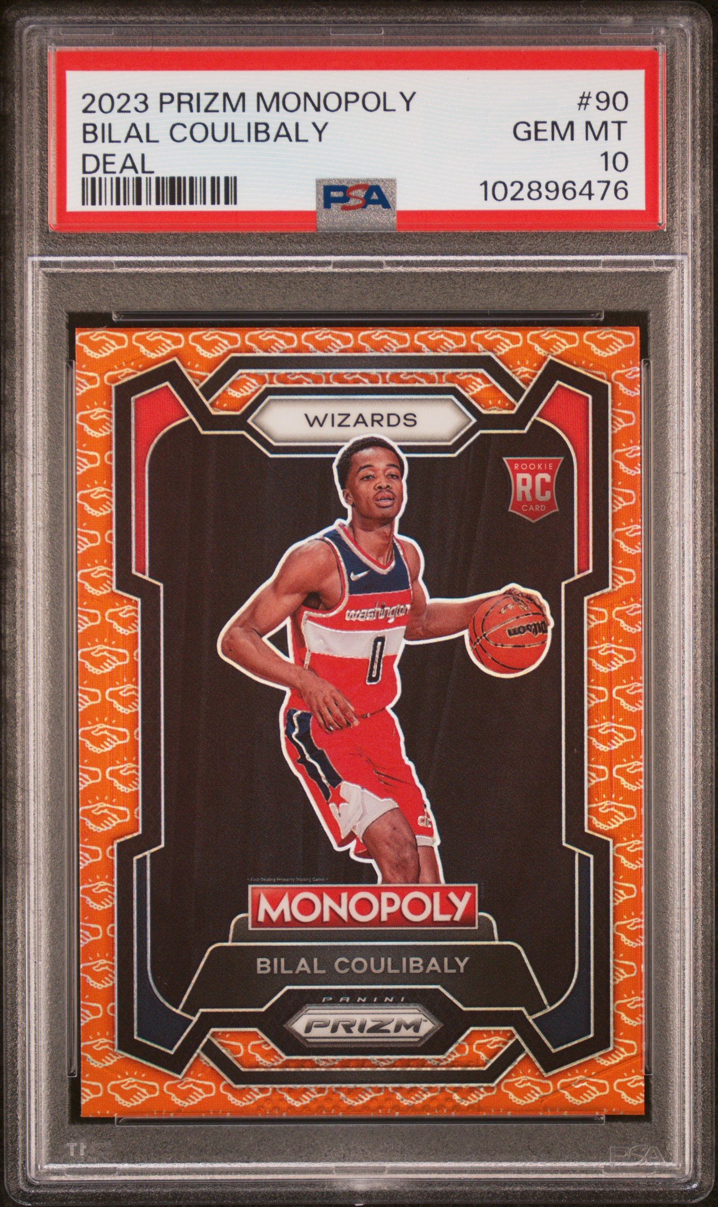 2023 Panini Prizm Monopoly Bilal Coulibaly #90 (Deal) Gem Mt 10 front