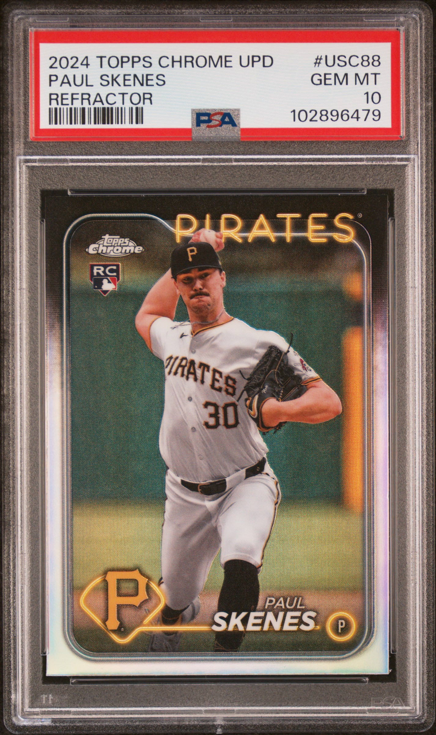 2024 Topps Chrome Update Paul Skenes #Usc88 (Refractor) Gem Mt 10 front