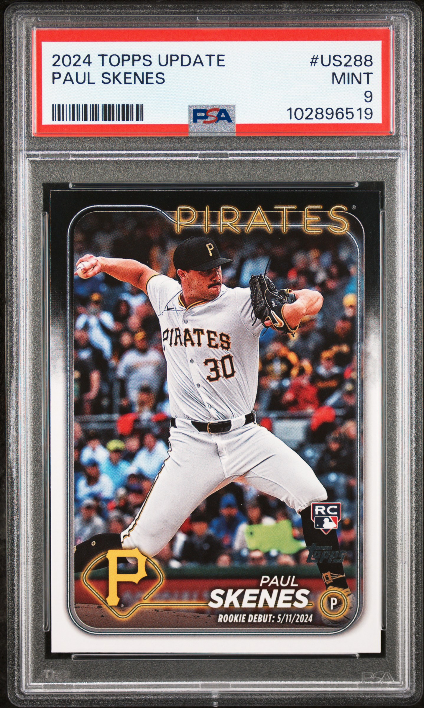 2024 Topps Update Paul Skenes #Us288 Mint 9 front