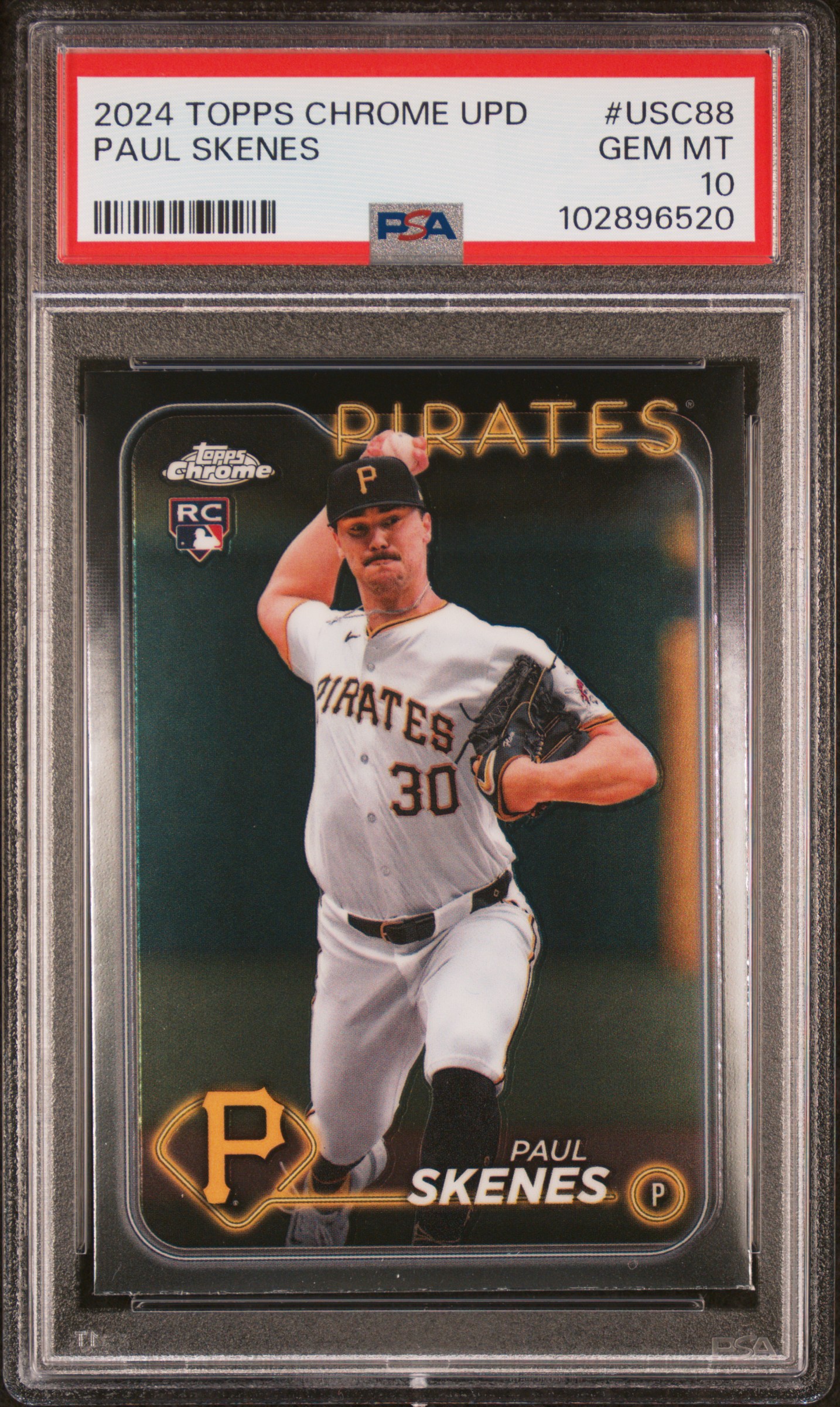 2024 Topps Chrome Update Paul Skenes #Usc88 Gem Mt 10 front