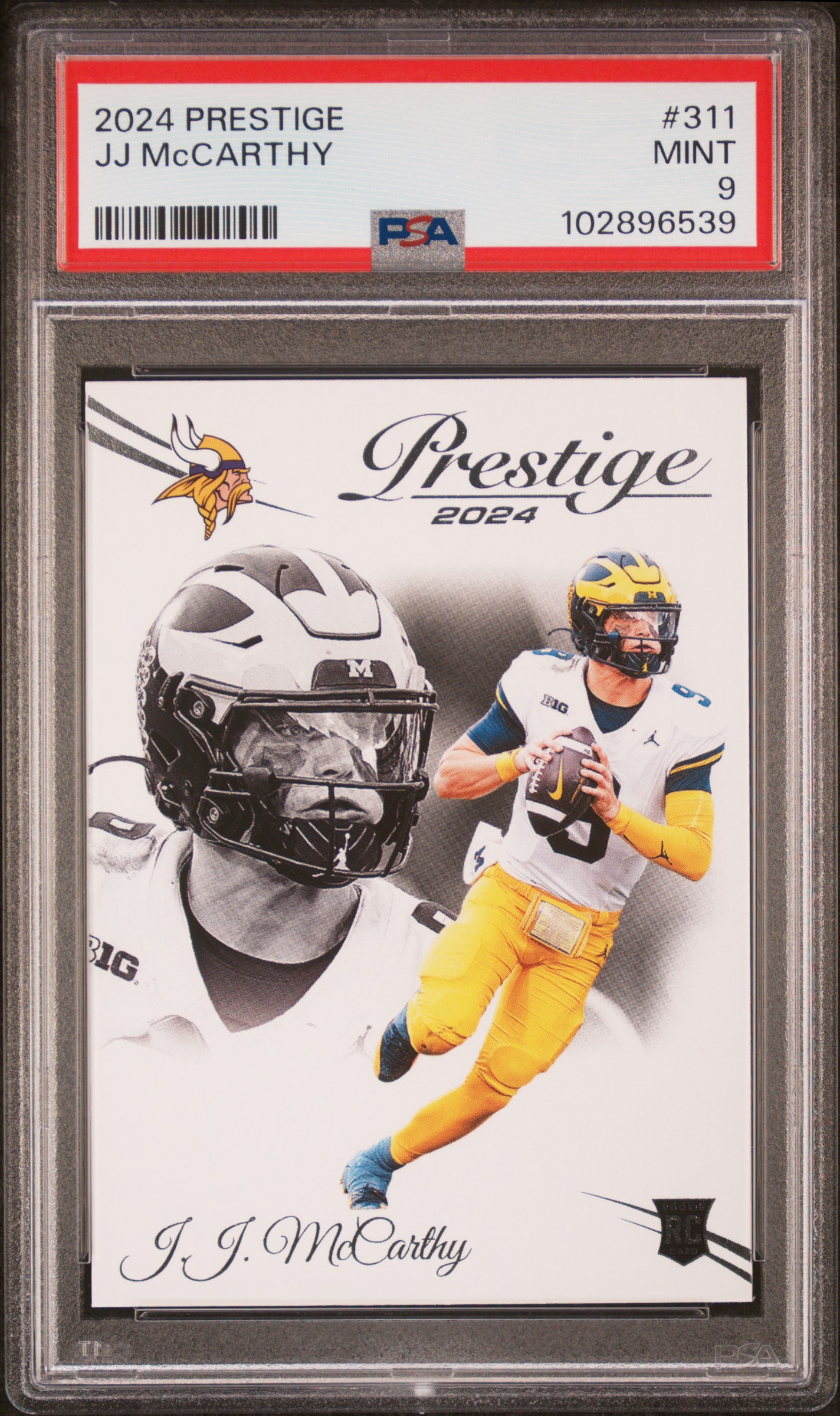 2024 Panini Prestige Jj Mccarthy #311 Mint 9 front