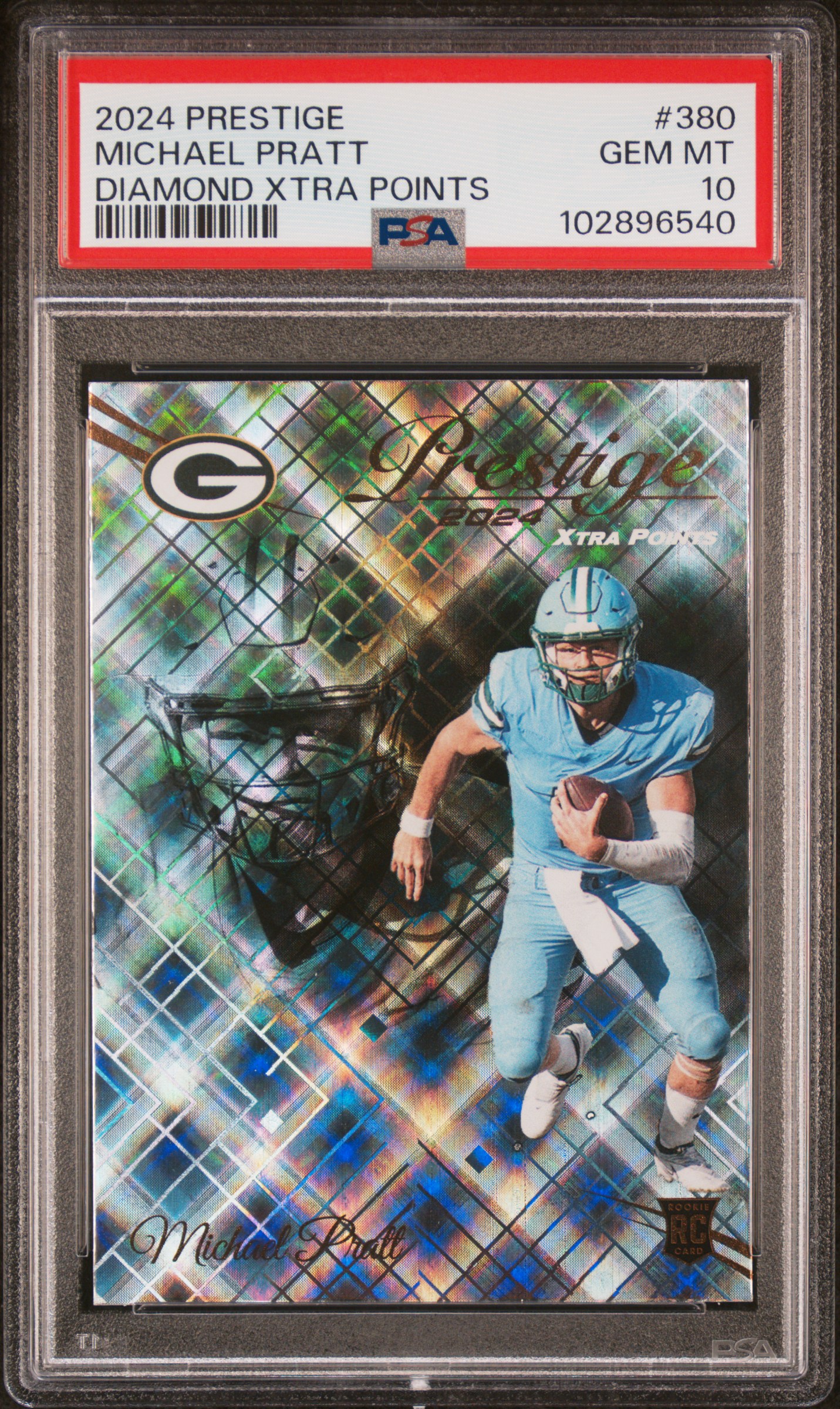 2024 Panini Prestige Michael Pratt #380 (Diamond Xtra Points) Gem Mt 10 front