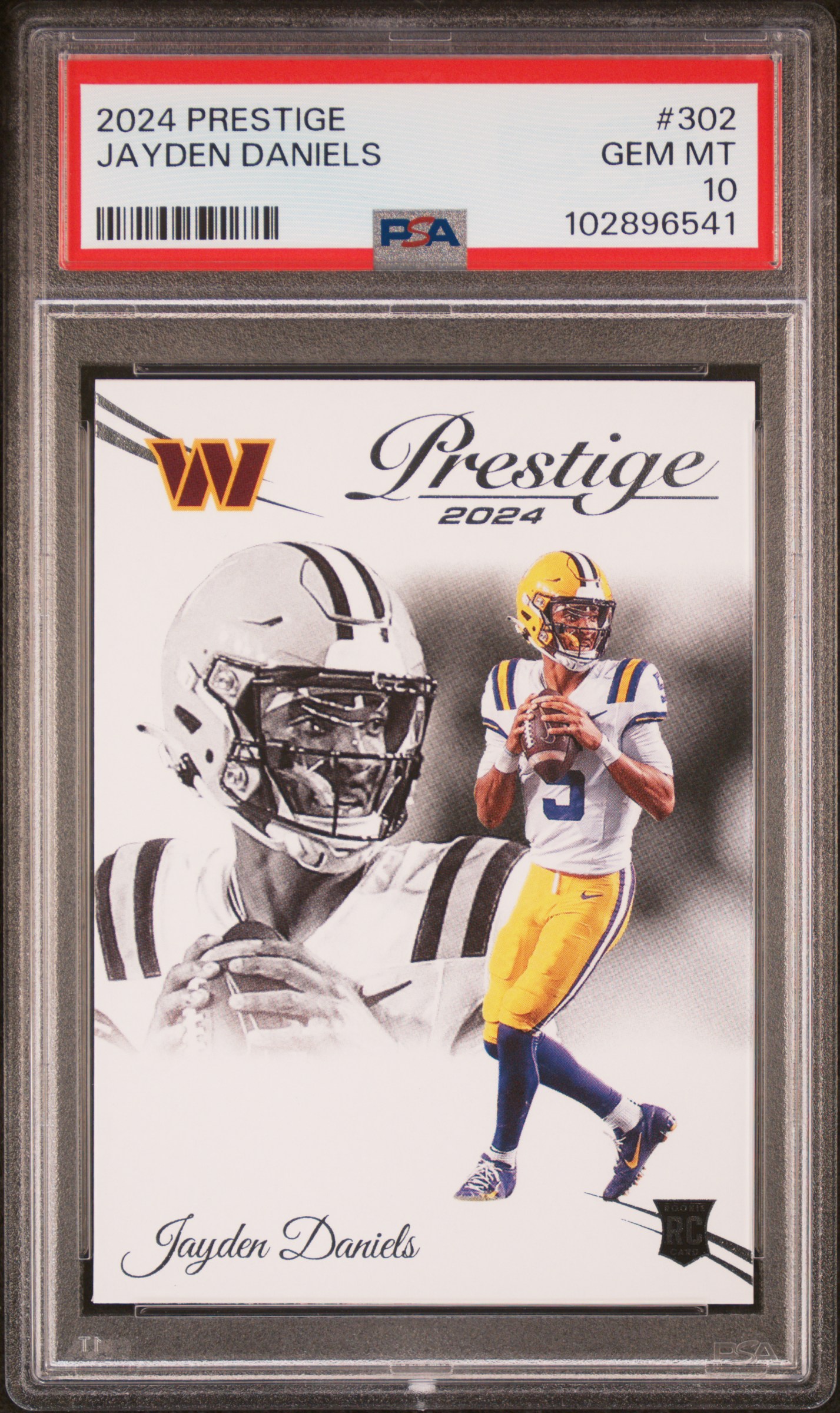 2024 Panini Prestige Jayden Daniels #302 Gem Mt 10 front