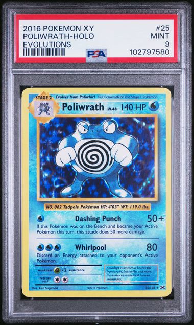 2016 Pokemon XY Evolutions Holo #25 Poliwrath front