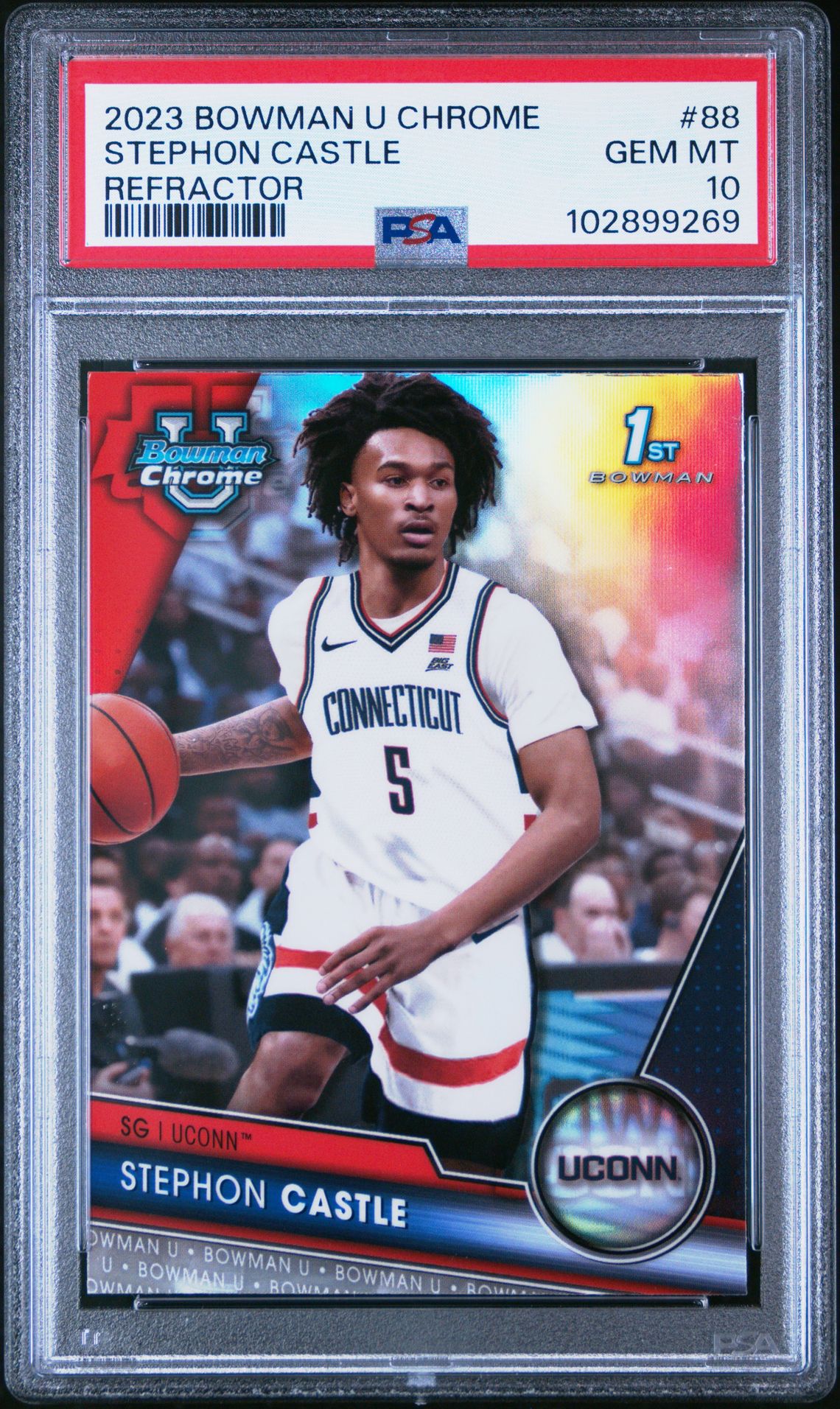 2023 Bowman BOWMAN UNIVERSITY CHROME REFRACTOR #88 Stephon Castle front