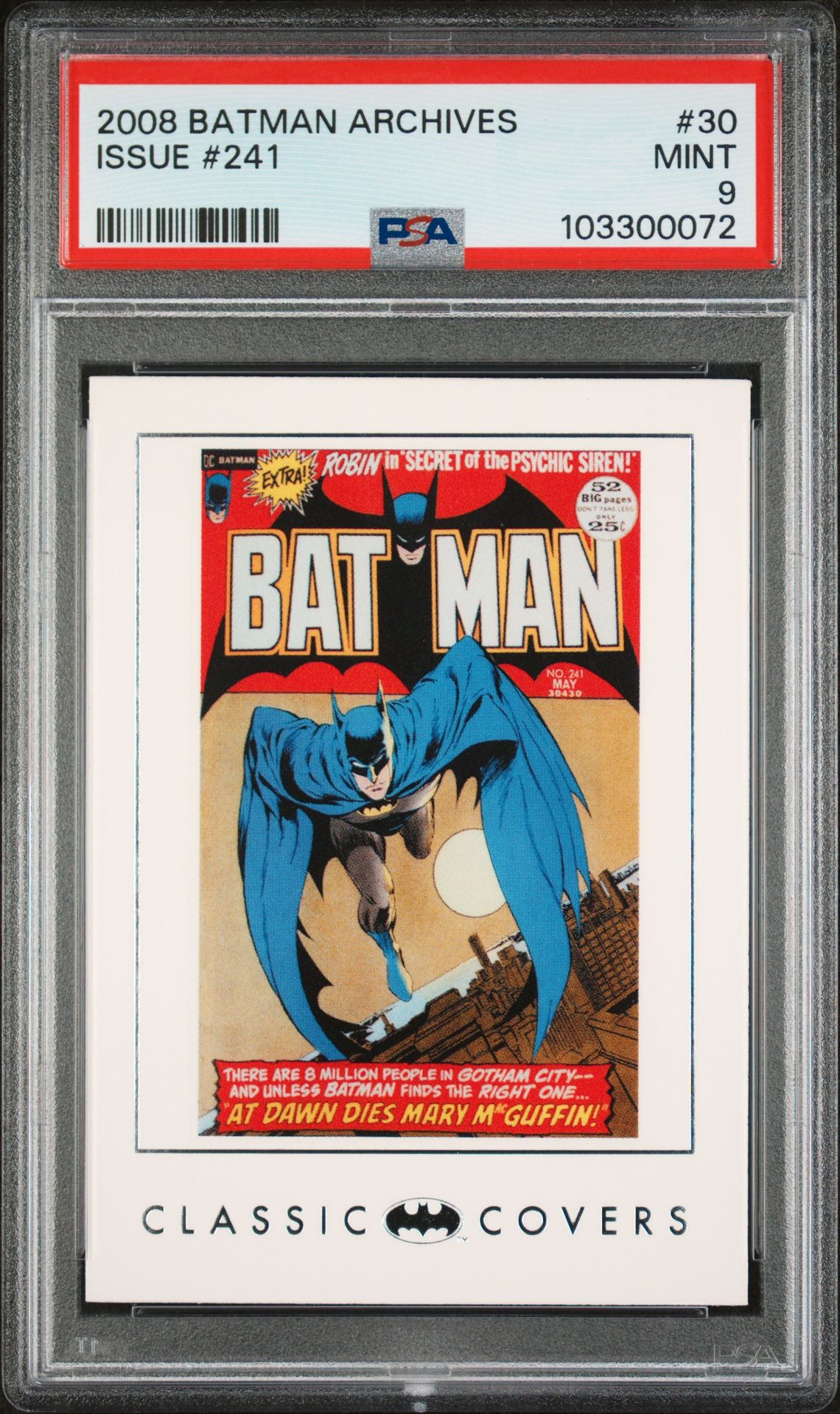 2008 BATMAN ARCHIVES #30 Issue #241 front