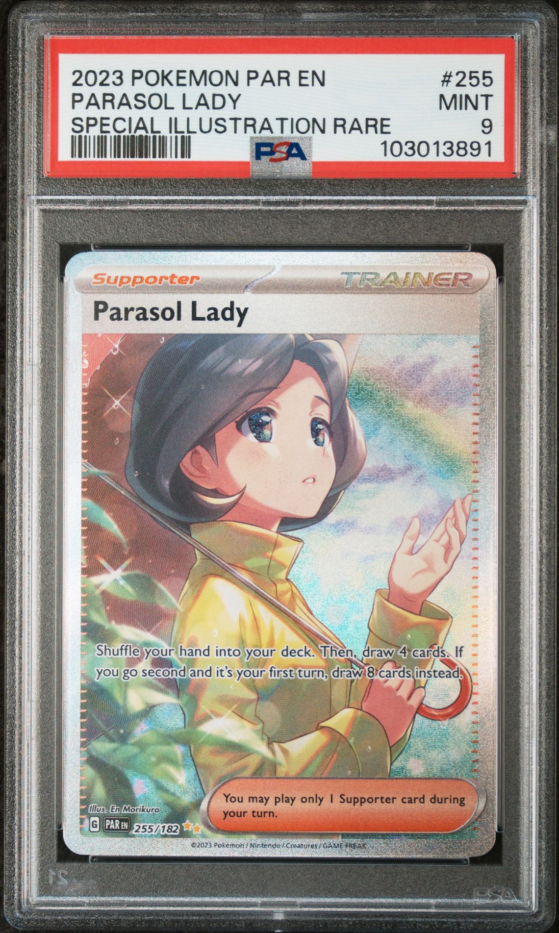 2023 Pokemon POKEMON PAR EN-PARADOX RIFT SPECIAL ILLUSTRATION RARE #255 Parasol Lady front