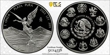 2023-Mo Onza Libertad Ag PR70DCAM