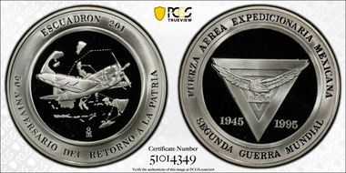 1995-Mo Medal 50th Ann. of Squadron 201's Return to the Homeland Ag SP69