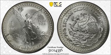 1993-Mo Onza Libertad Ag MS68