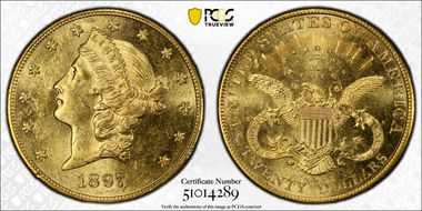 1897-S $20 MS63